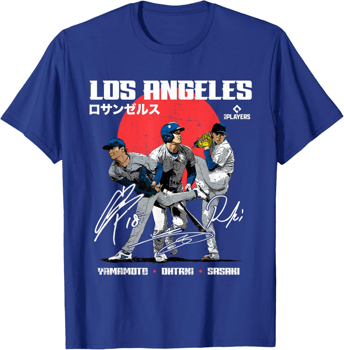 Yamamoto, Ohtani, Sasaki - LA MLB Players - MLBLATRIO201M T-Shirt