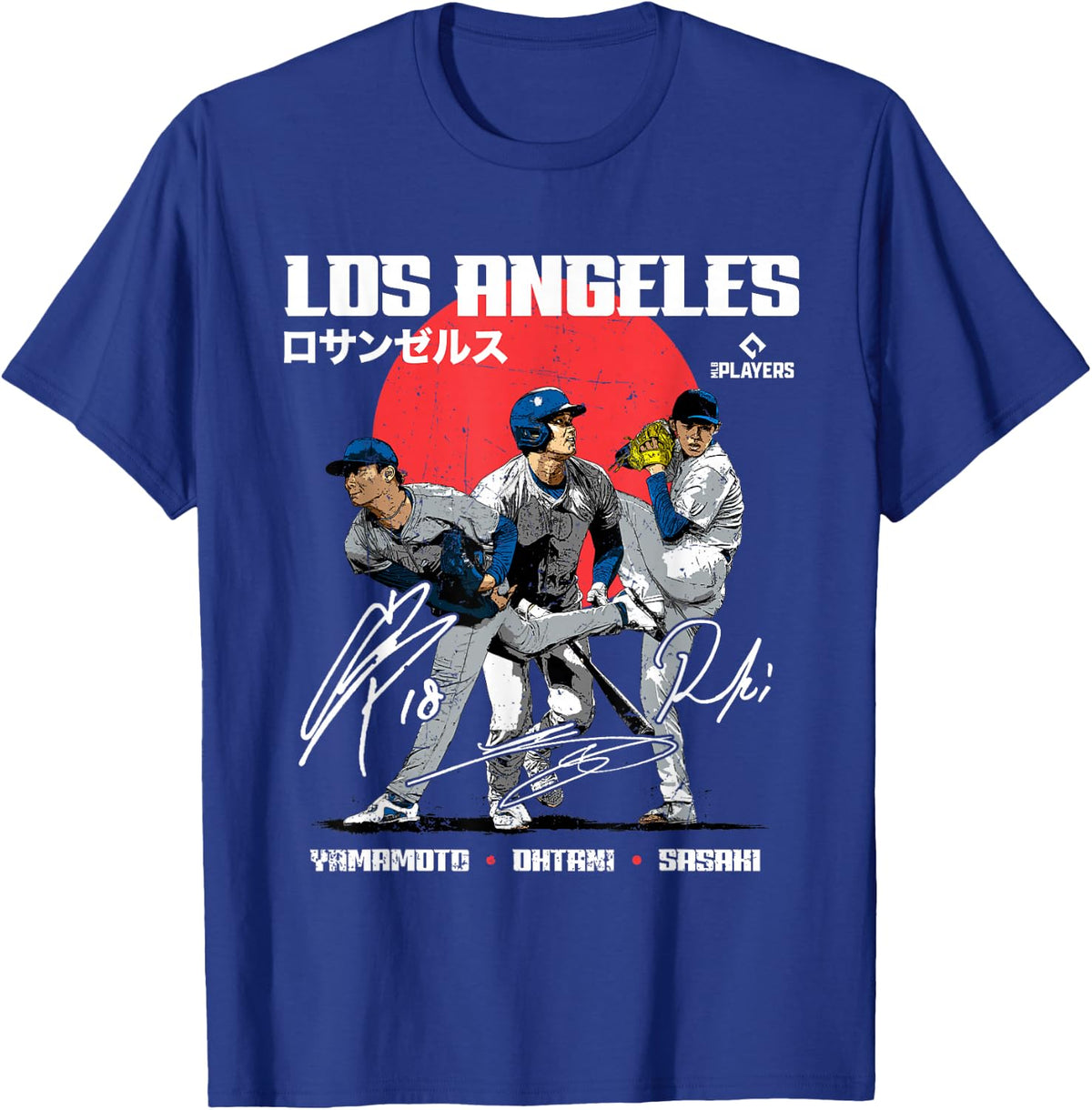 Yamamoto, Ohtani, Sasaki - LA MLB Players - MLBLATRIO201M T-Shirt
