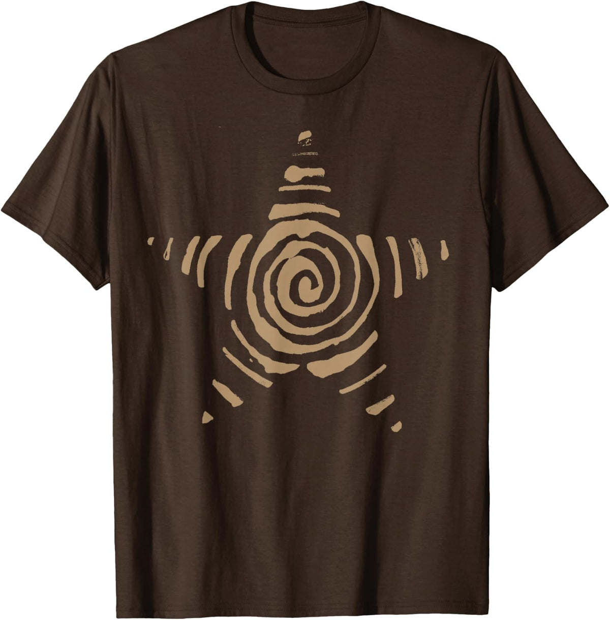 Spiral Star y2k Whimsy Grunge Vintage Alt Brown Graphic T-Shirt