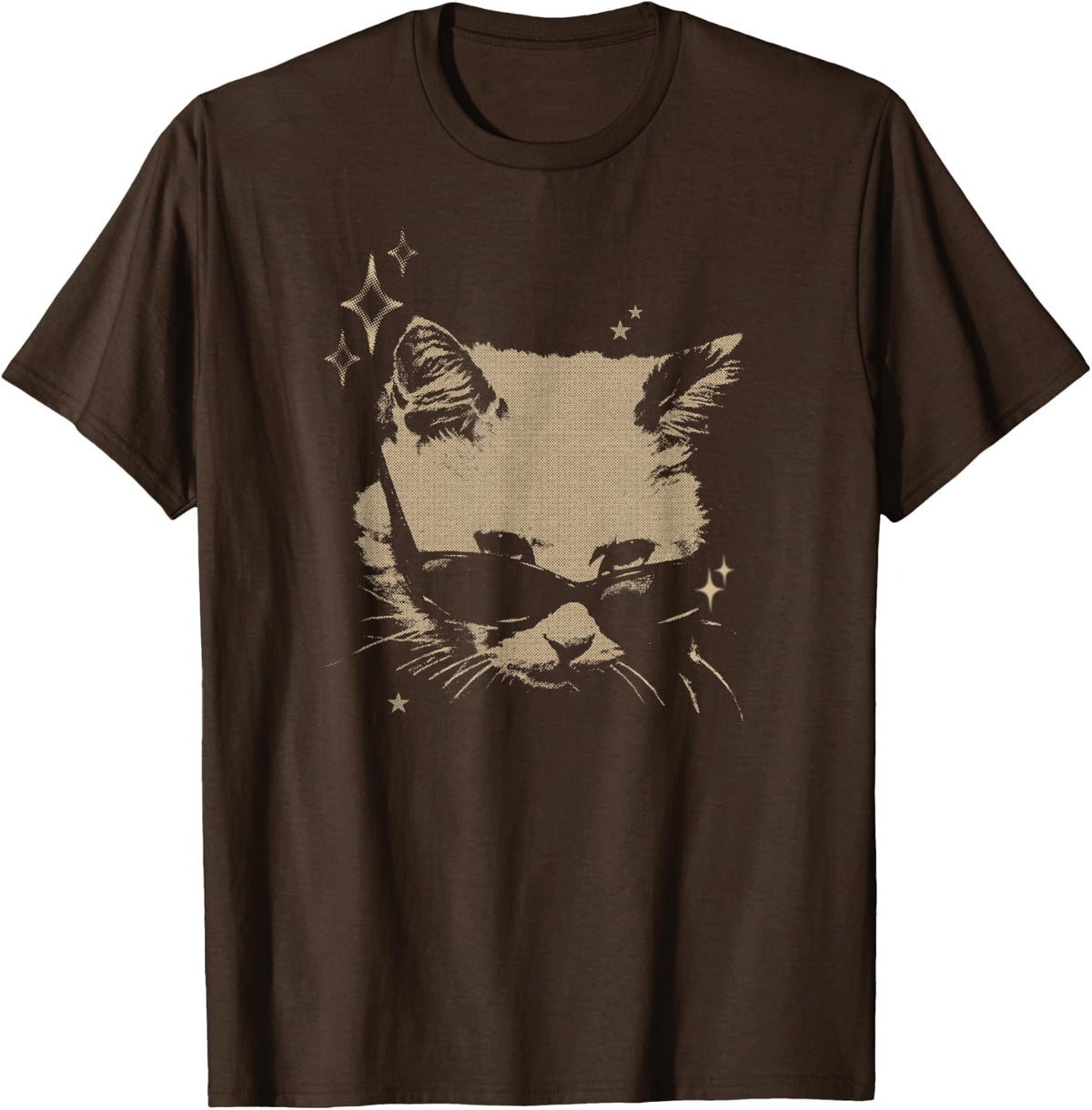 Y2K Cat Sunglasses 90s 2000s Grunge Vintage Graphic T-Shirt