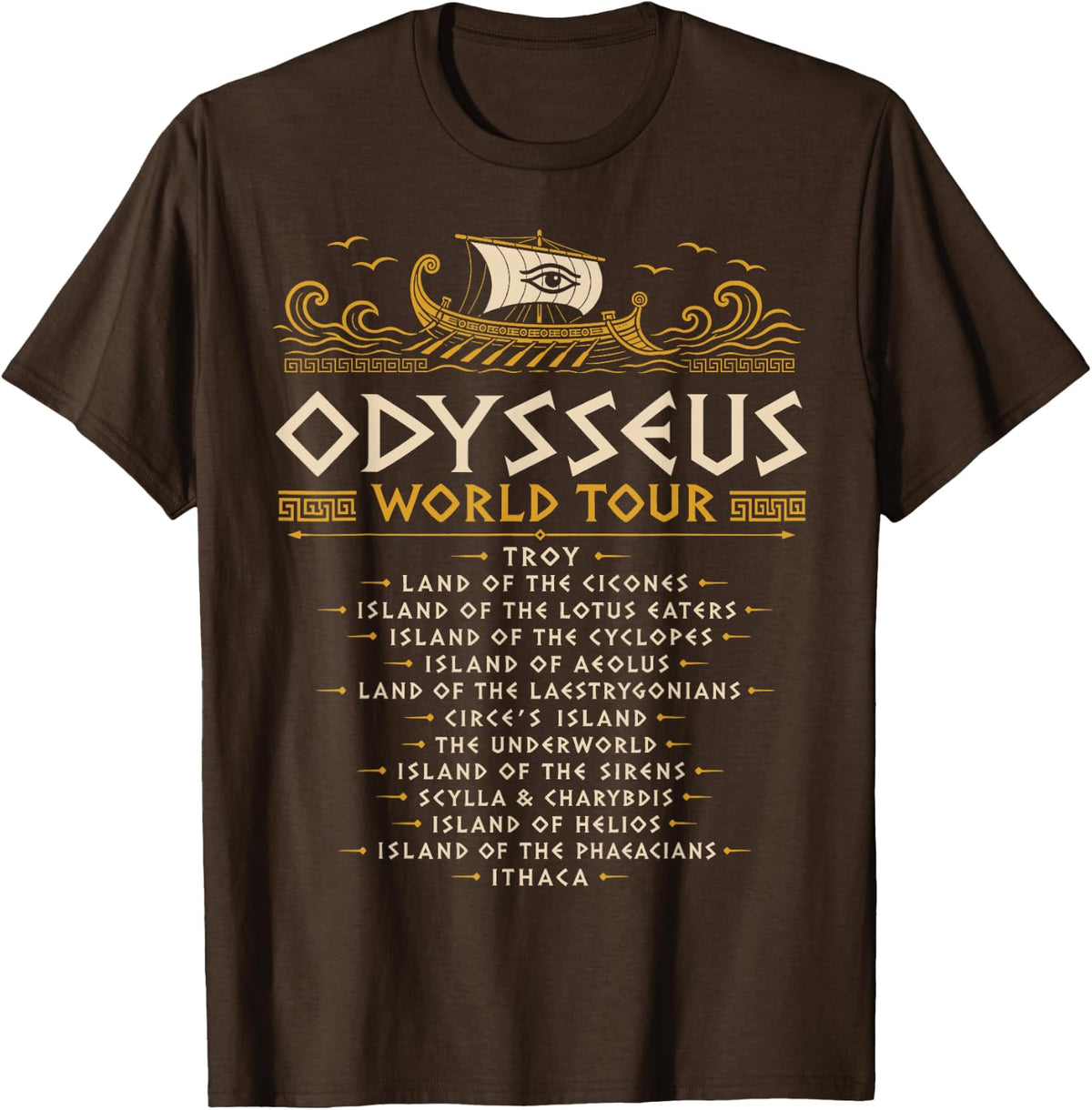 Odyssey Homer Dark Academia Odysseus World Tour T-Shirt