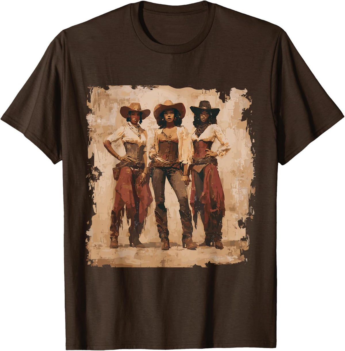 Vintage Black African American Cowgirl Western Country Rodeo T-Shirt