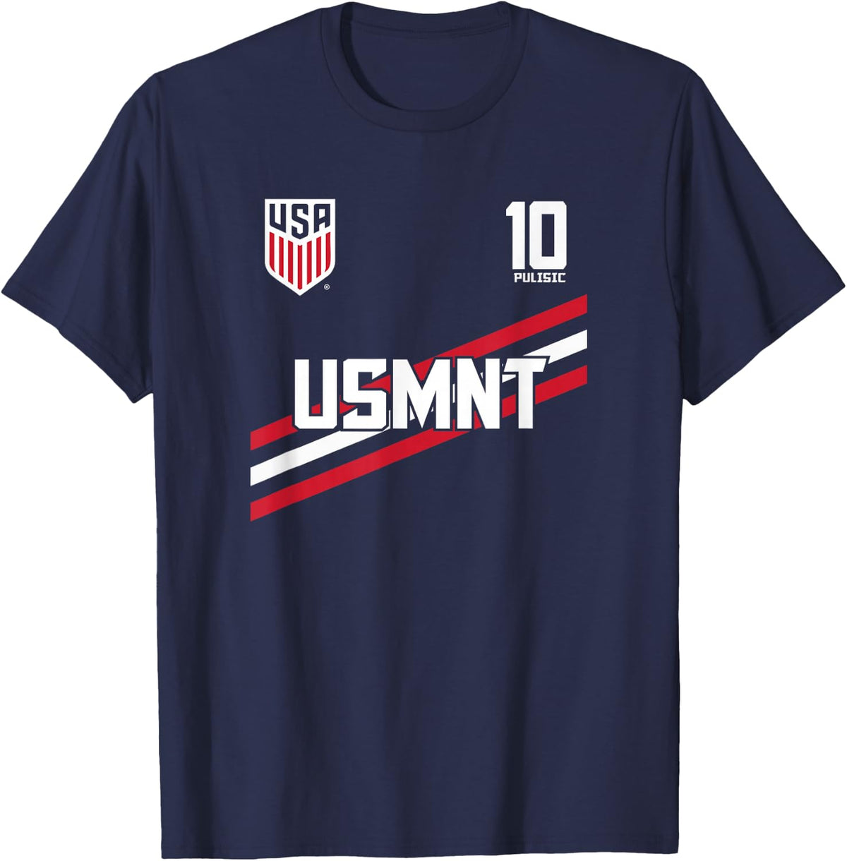 Christian Pulisic 10 Navy USMNT Officially Licensed T-Shirt