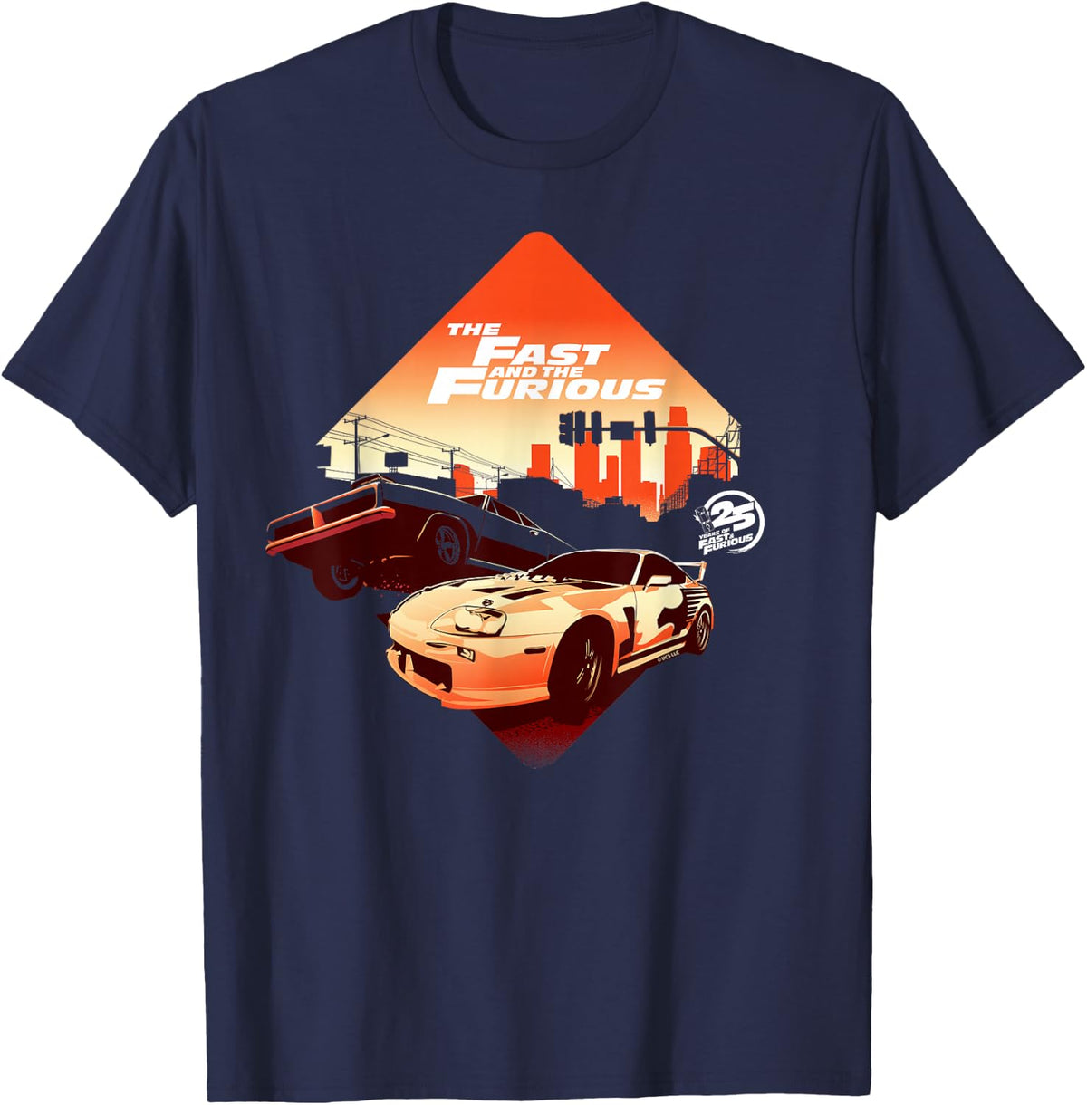 Fast & Furious 25th Anniversary Skyline T-Shirt