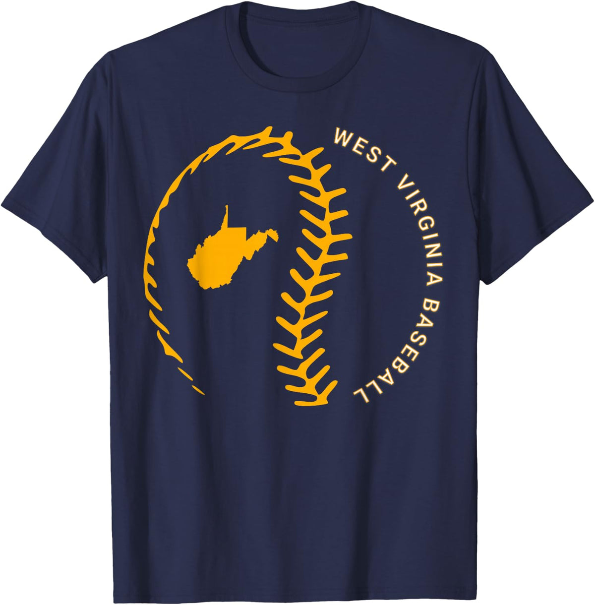 State of West Virginia Baseball WV Pride Baseball Threads T-Shirt