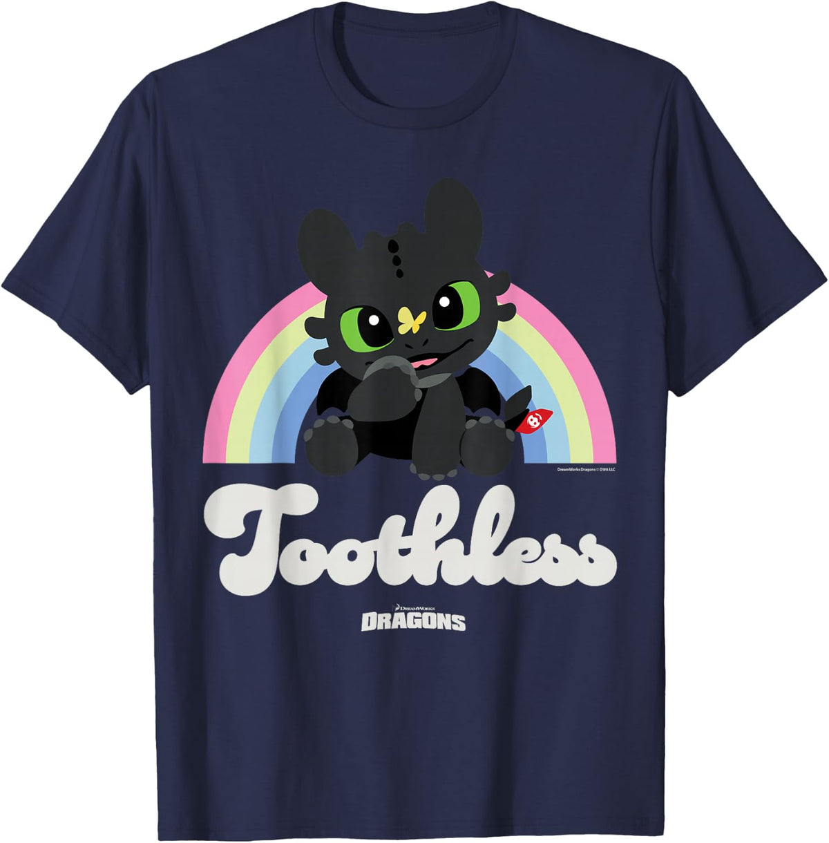 DreamWorks Dragons Toothless Rainbow Butterfly T-Shirt