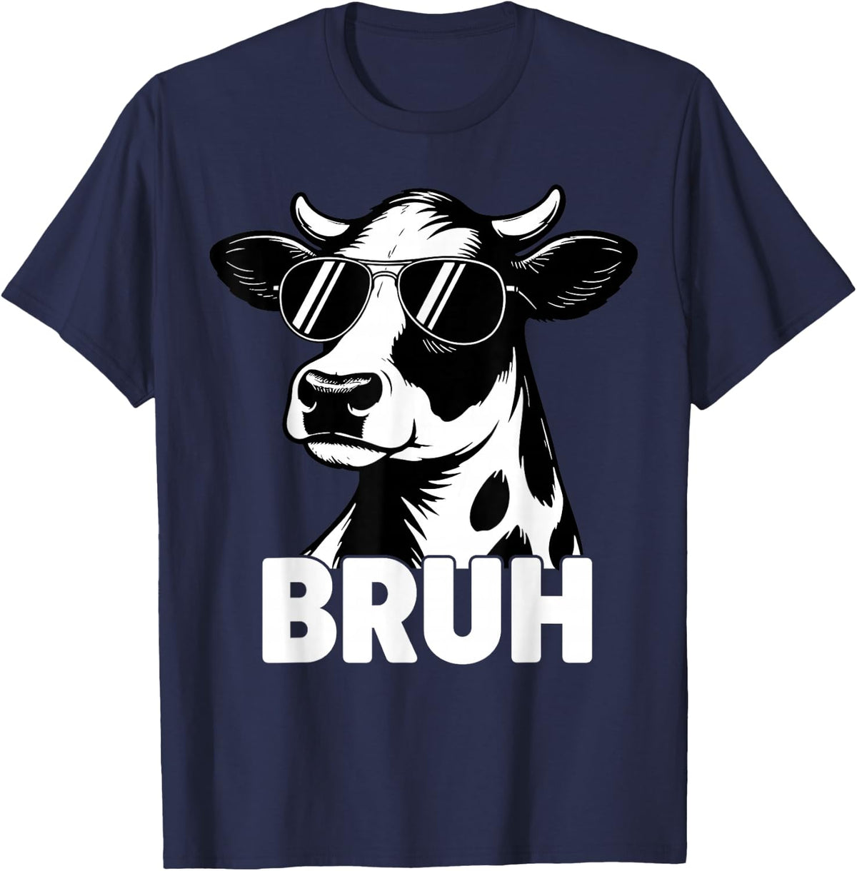 Bruh Cow Clothes Men Teen Boys Farm Animal Kids T-Shirt