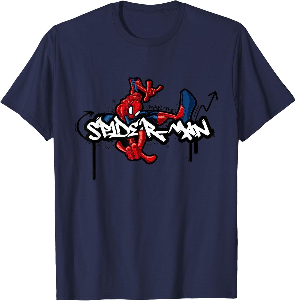 Marvel Super Heroes Amazing Spider-Man Graffiti Tag Style T-Shirt