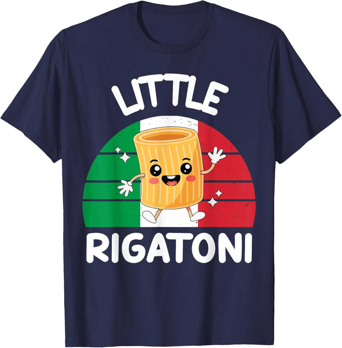Toddler Little Rigatoni Funny Italian Food Italy Flag Kids T-Shirt