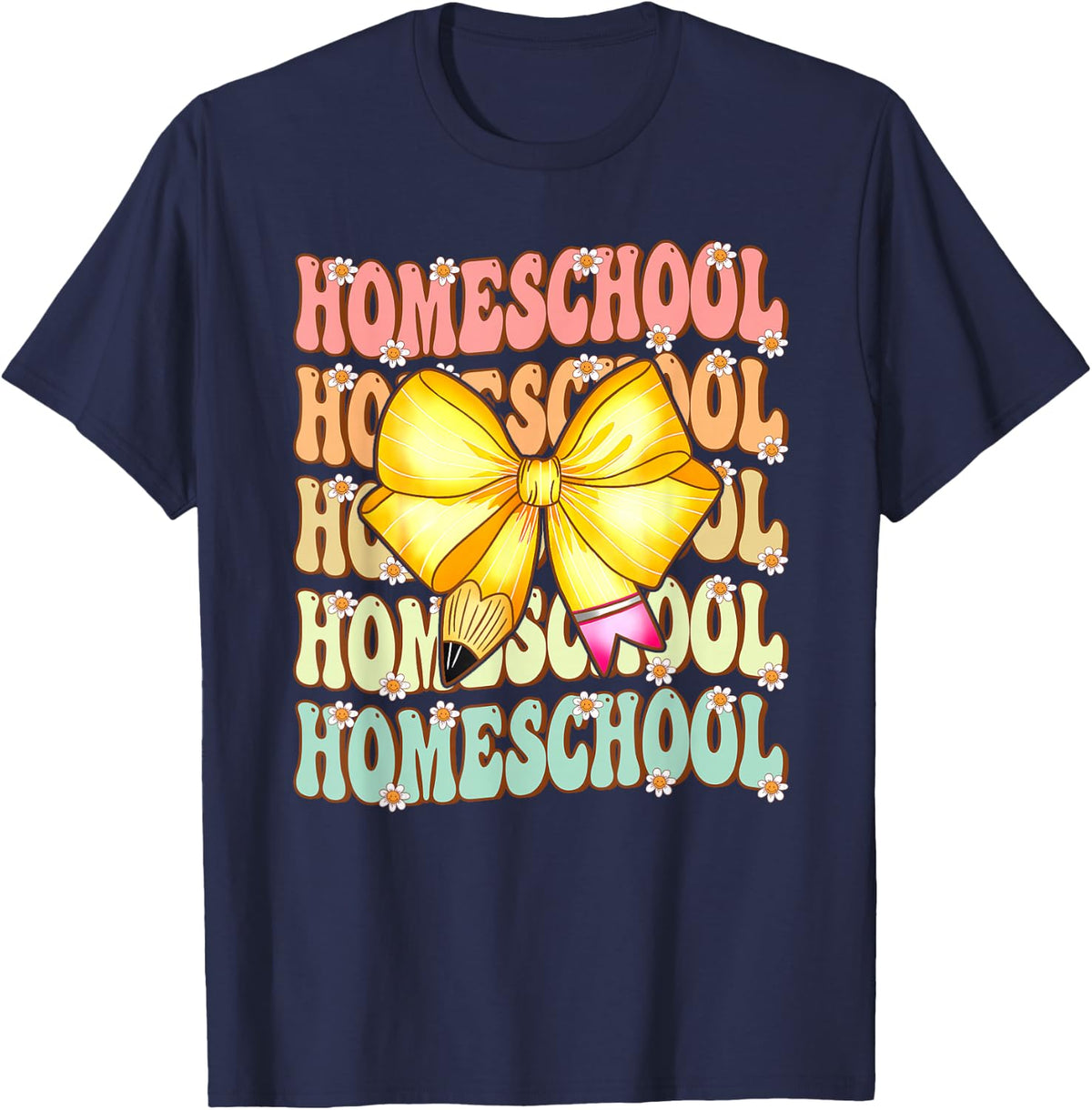 Groovy Homeschool Back to School First Day of Homeschool T-Shirt