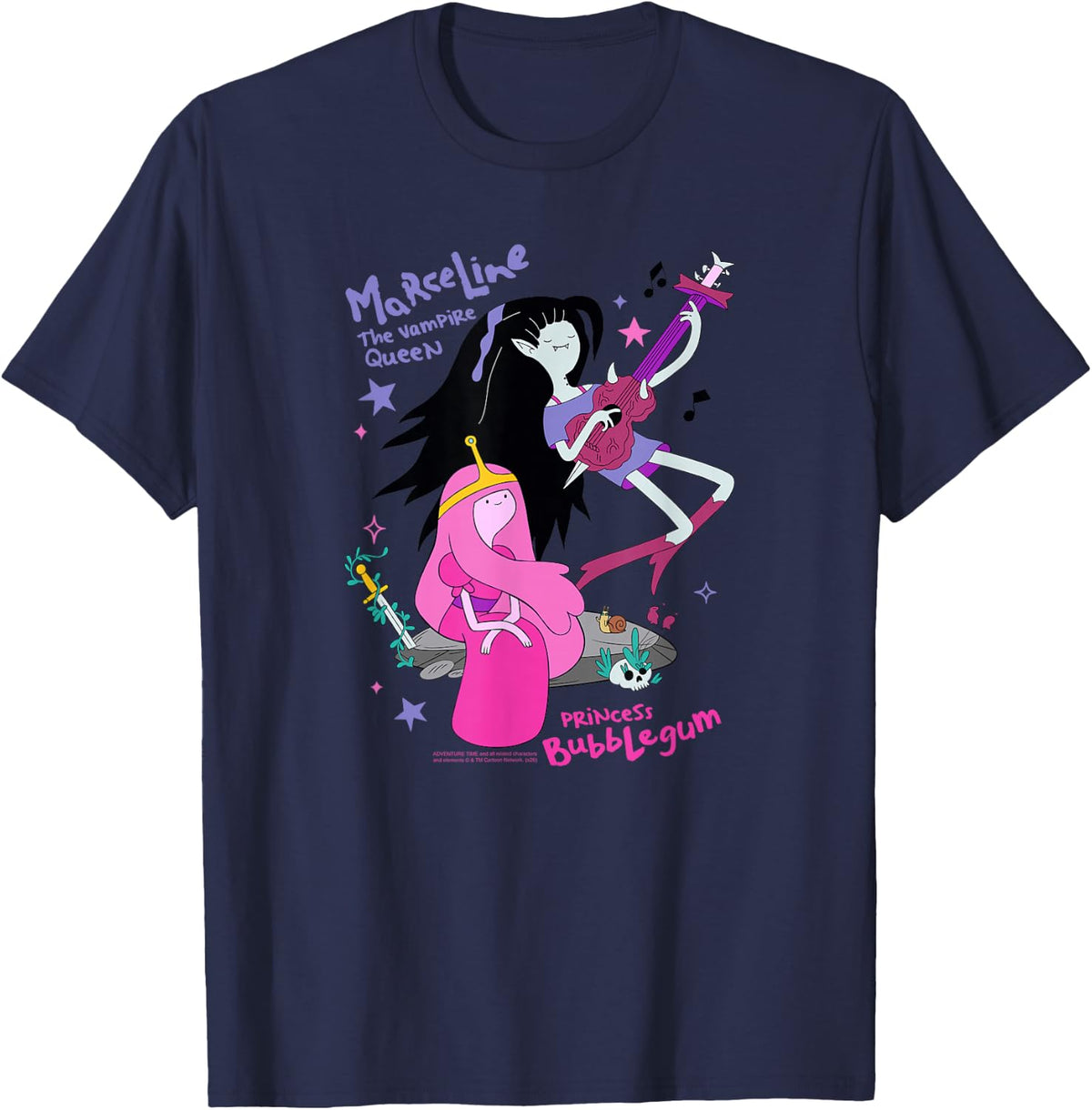Adventure Time Marceline & Princess Bubblegum Cute Cartoon T-Shirt