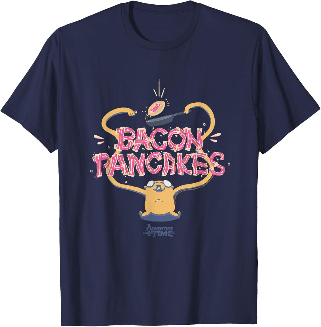 Adventure Time Jake Bacon Pancakes Cartoon T-Shirt