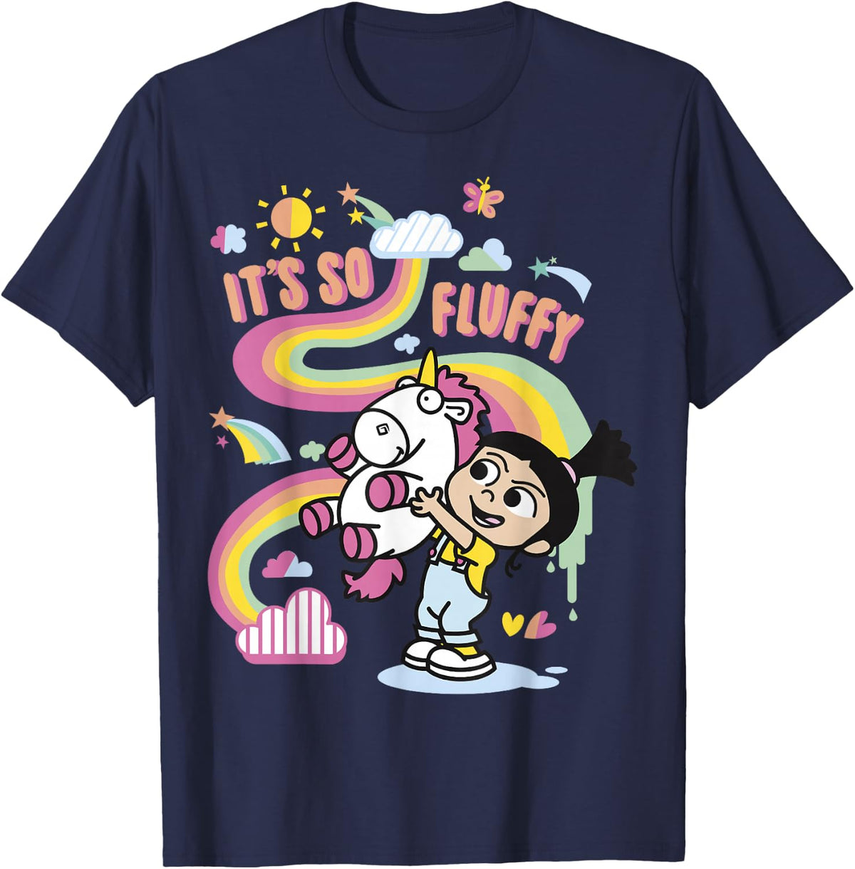 Despicable Me Minions Agnes Unicorn Rainbow T-Shirt