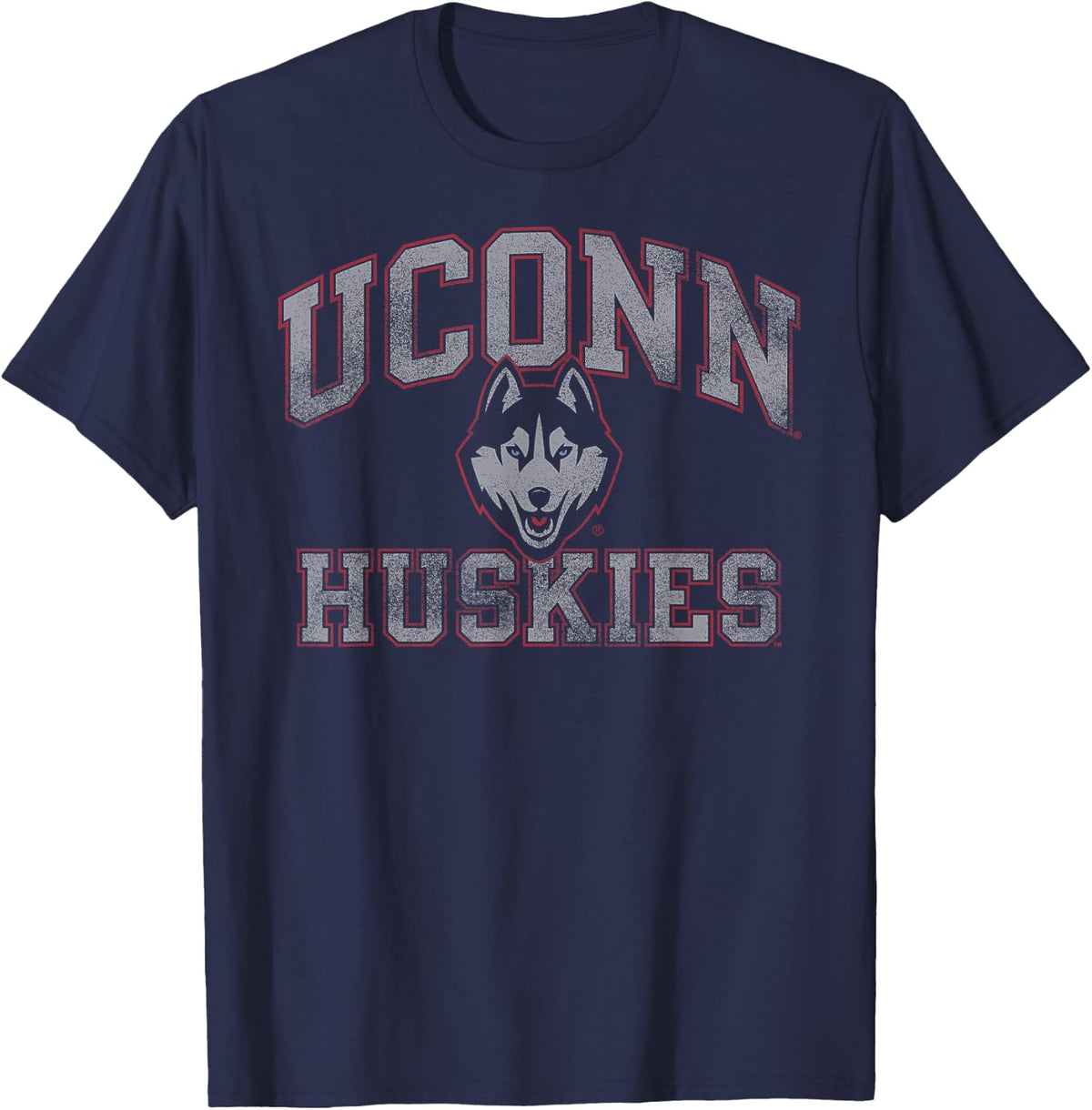 Connecticut Huskies Vintage Worn Navy Officially Licensed T-Shirt