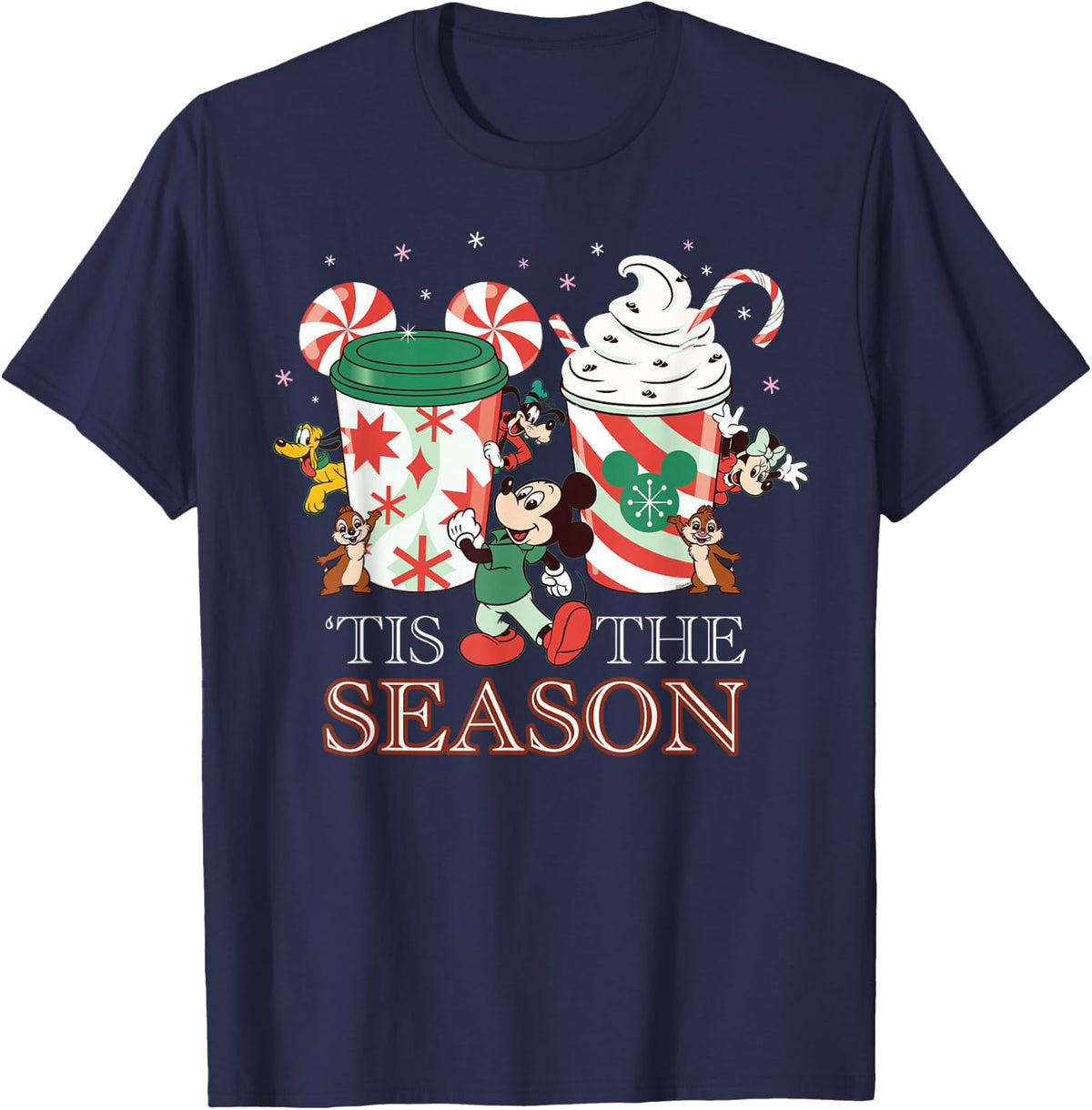 Disney Mickey & Friends 'Tis The Season Christmas Coffee T-Shirt