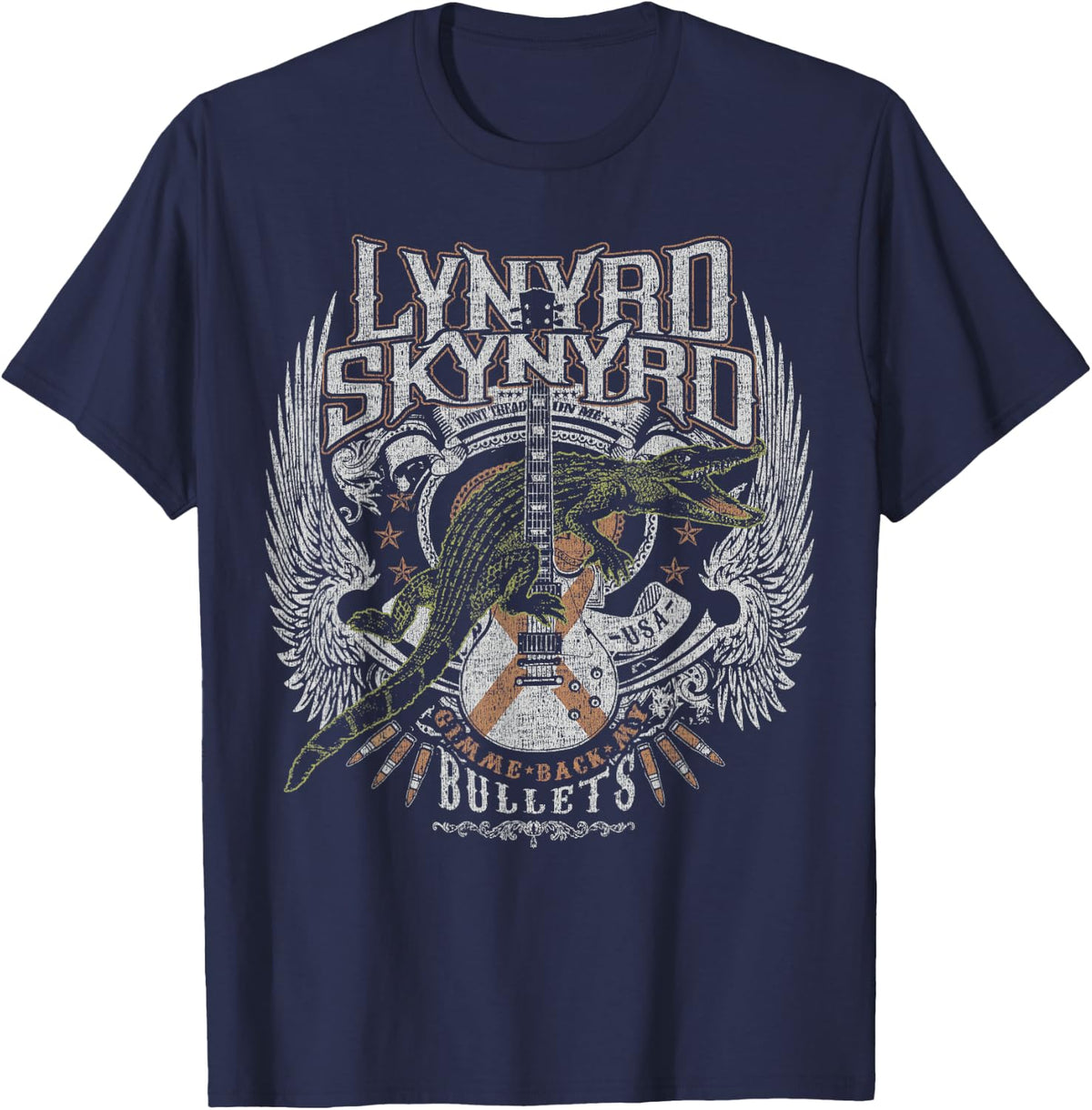 Lynyrd Skynyrd Croc Rock Bullet Tread On Me Country Southern T-Shirt