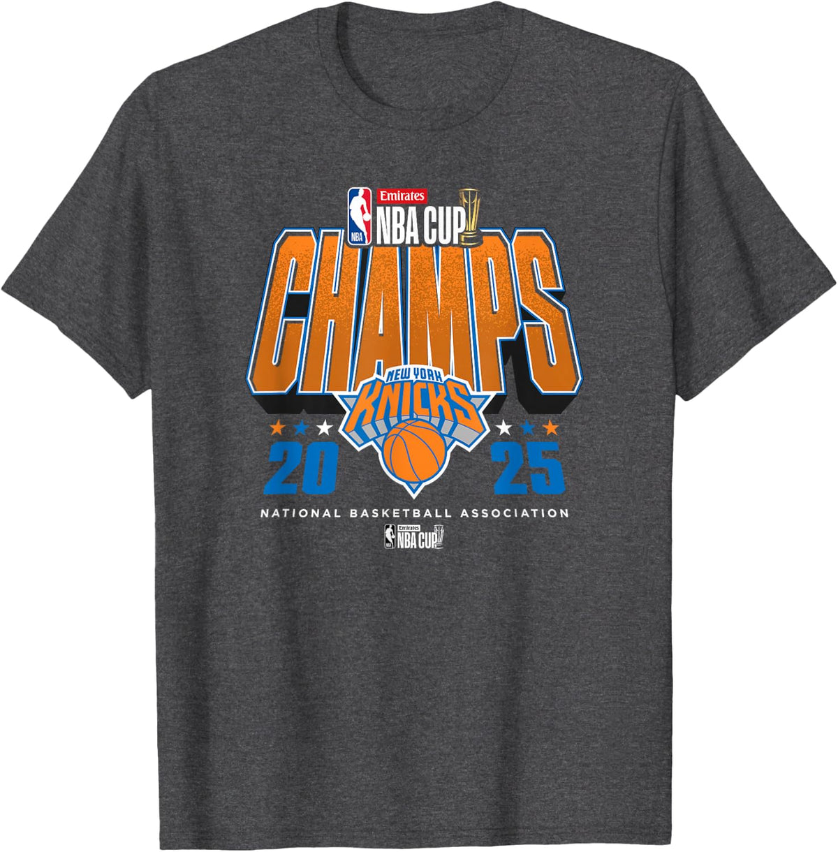 NBA Official Emirates Cup 2025 Champs New York Knicks T-Shirt