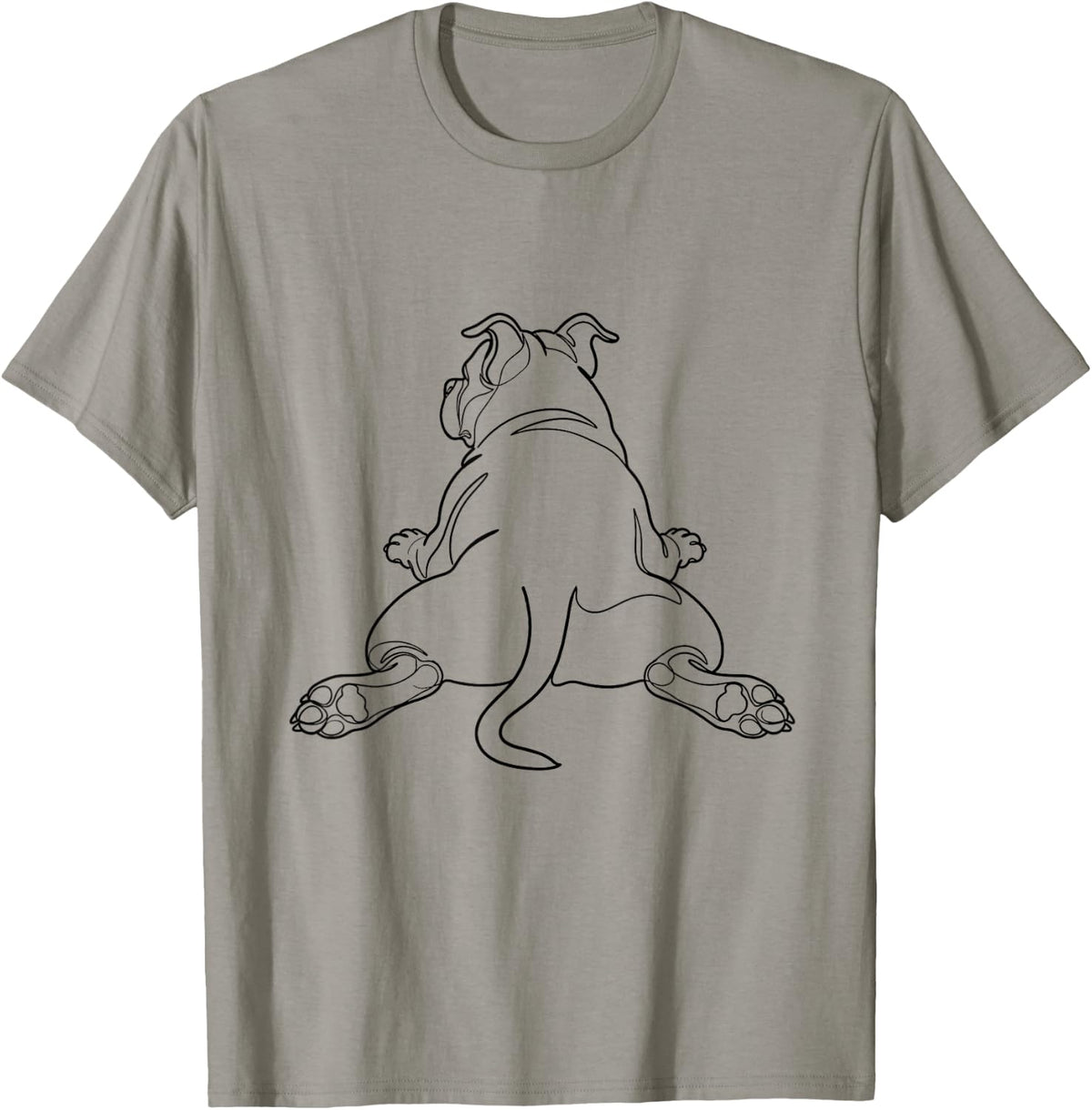 Pitbull Sploot Line Art Lover Design Funny for Dog Dad T-Shirt