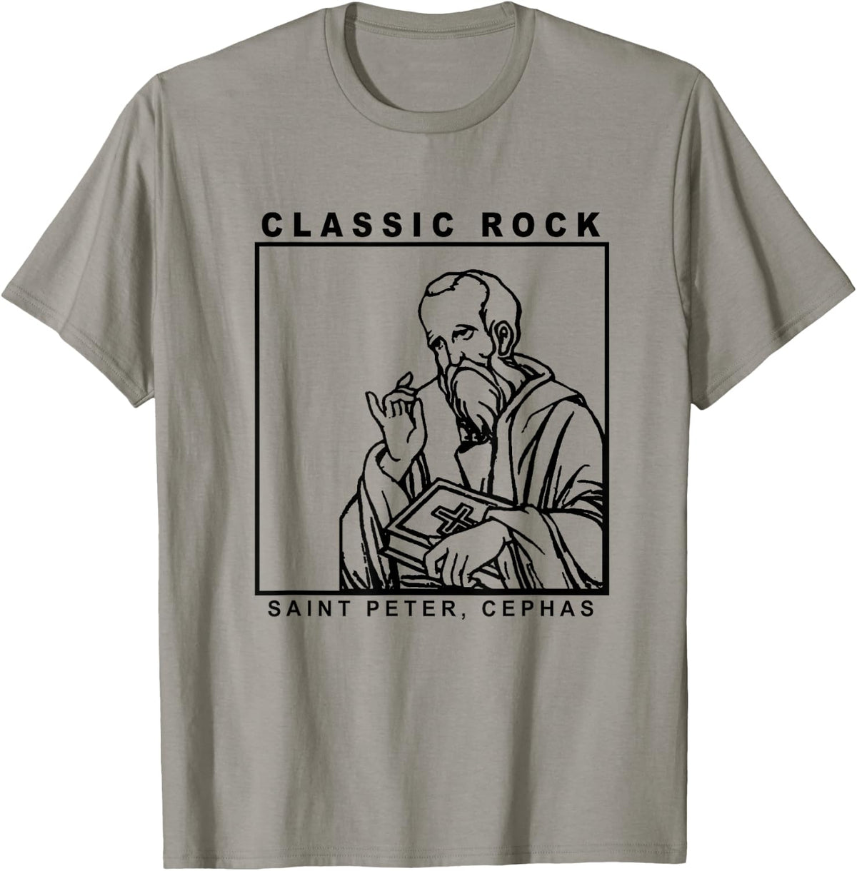 Saint Peter Classic Rock Catholic Vibe Petros Upon This Rock T-Shirt