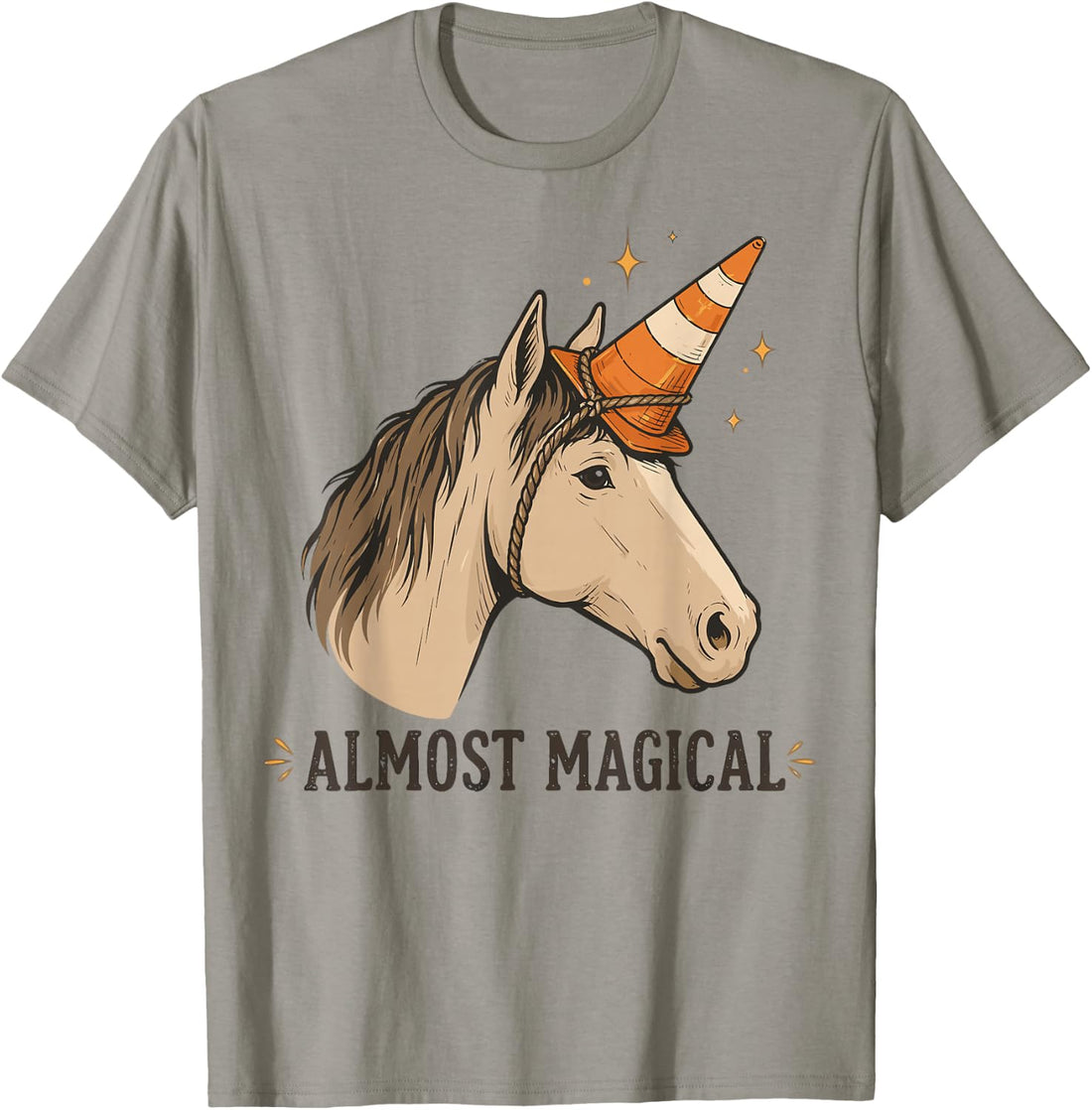 Almost Magical Funny Horse Unicorn Humor T-Shirt