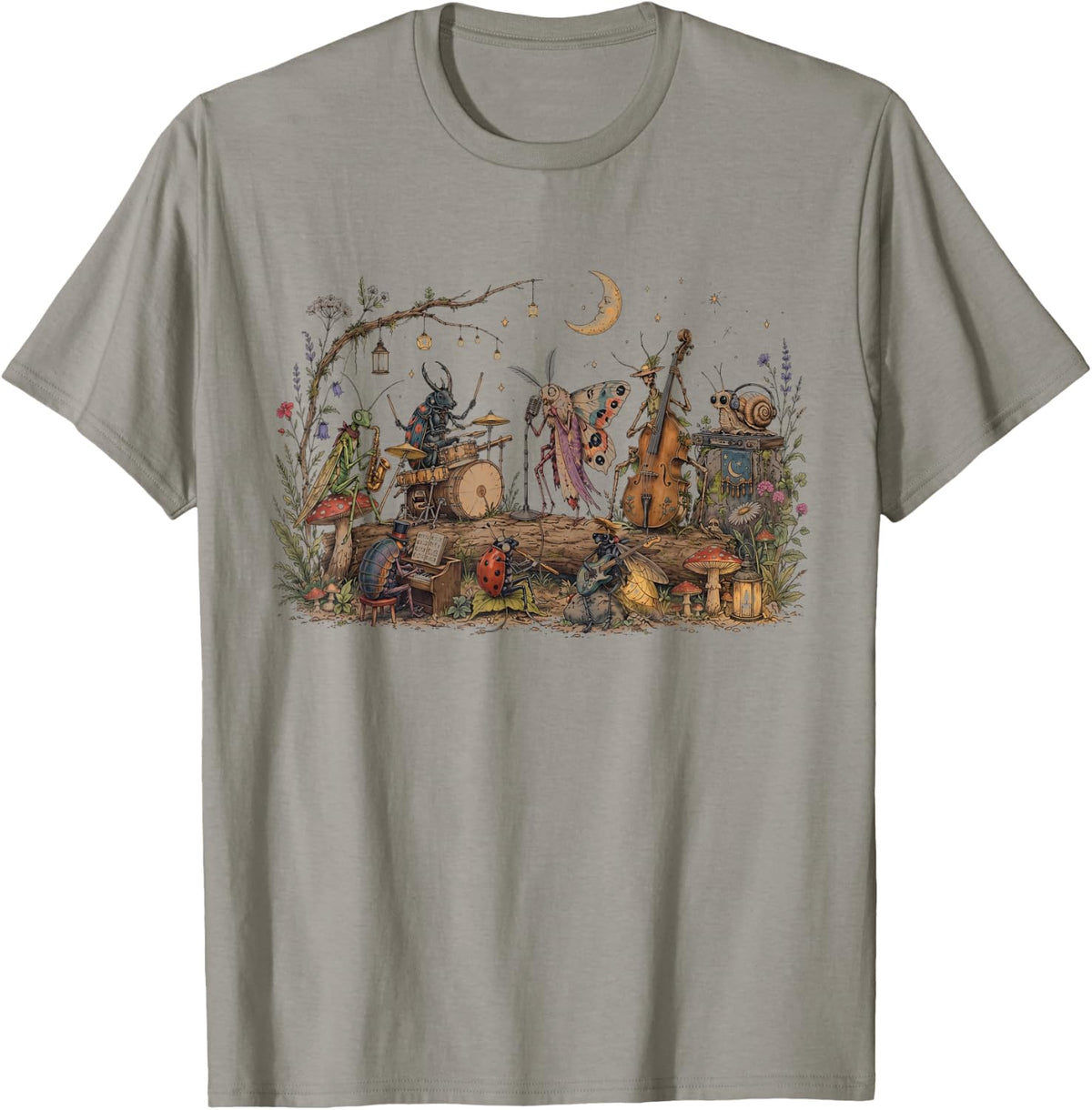 Bugs Music Band Instruments Musician Insect Music Lover T-Shirt