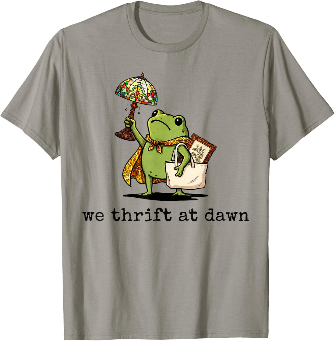 We Thrift At Dawn Thrifting Frog Lover Graphic Collector T-Shirt