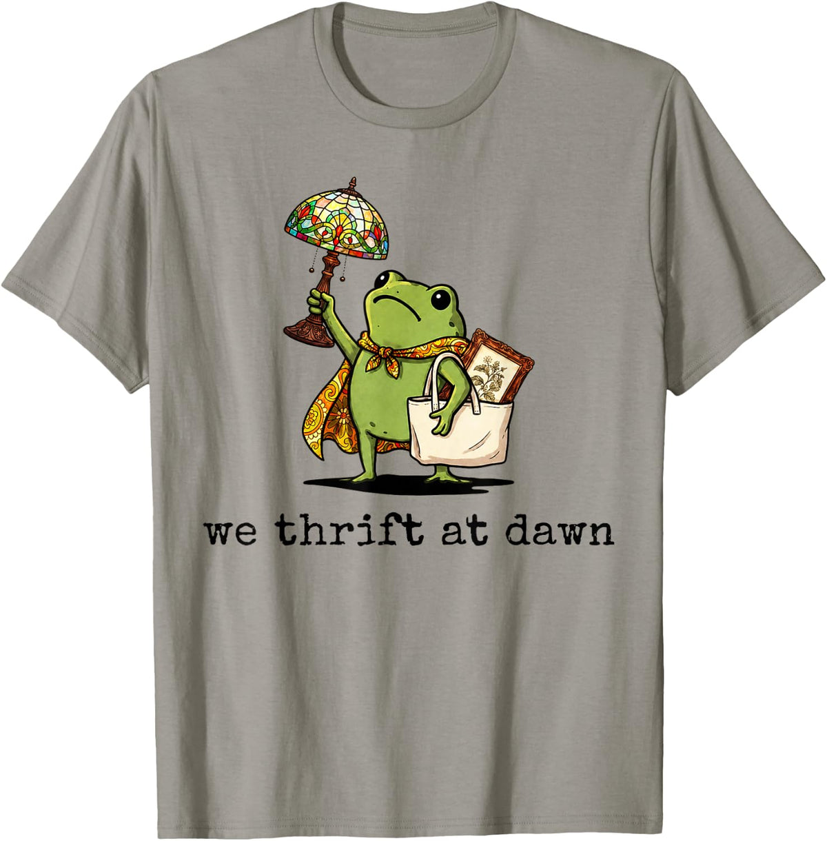 We Thrift At Dawn Thrifting Frog Lover Graphic Collector T-Shirt