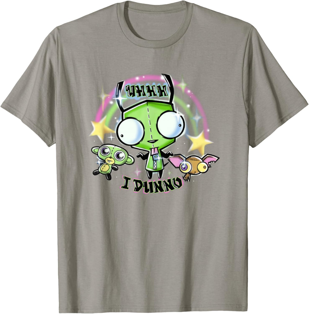 Invader Zim Gir Monkey and Chihuahua Rainbow Aesthetic T-Shirt