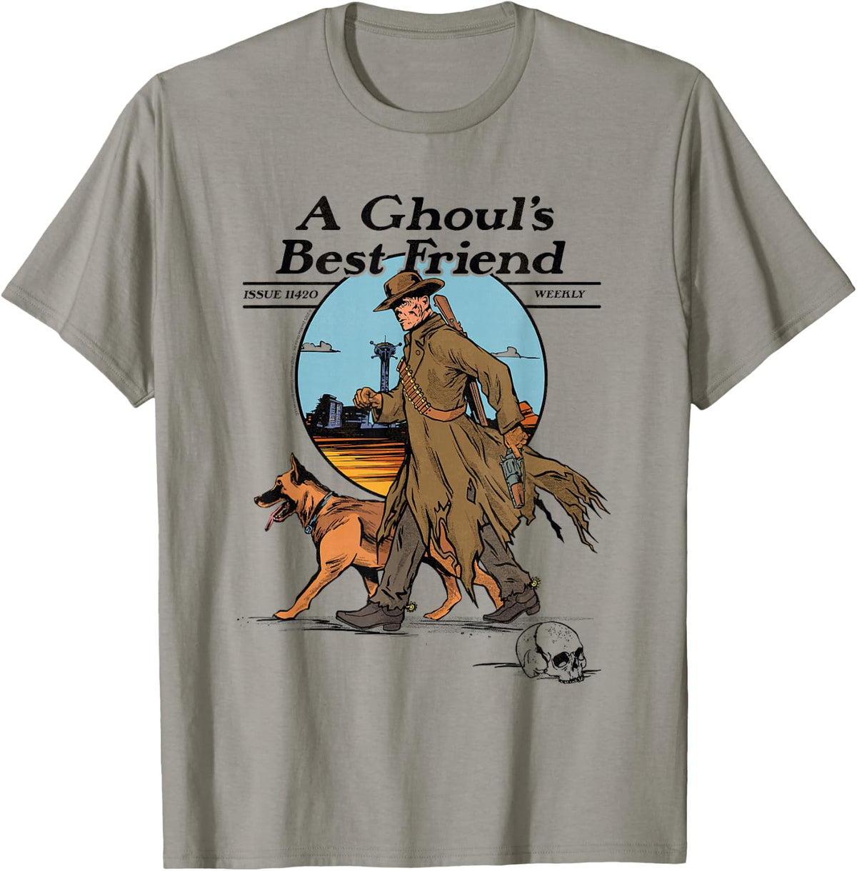 Fallout A Ghoul's Best Friend Illustrated Magazine Cover TV T-Shirt