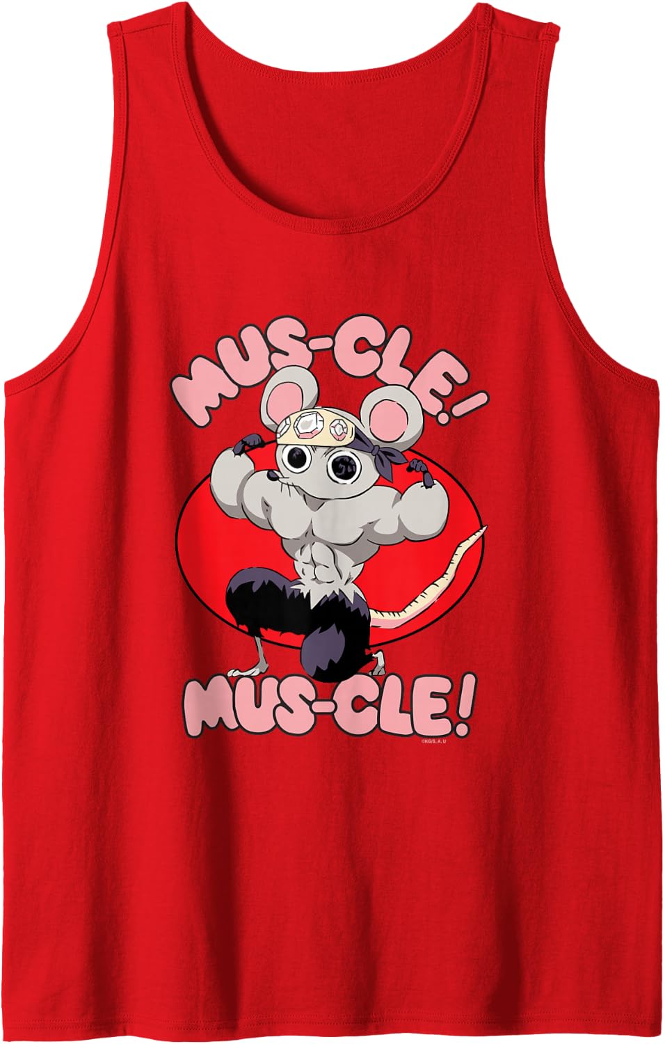 Mens Demon Slayer: Kimetsu no Yaiba Muscle Mouse Funny Anime Tank Top