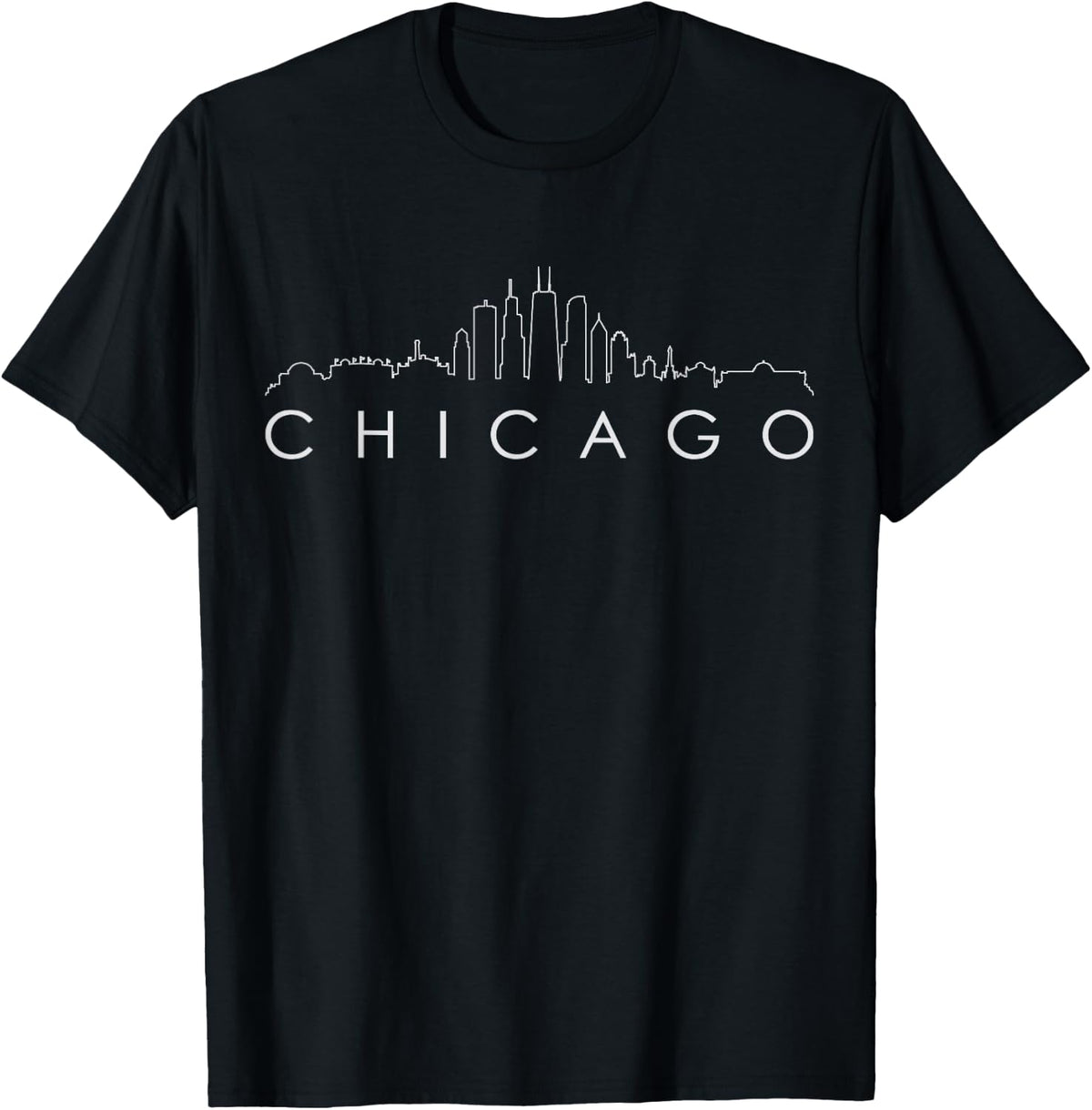 Chicago City Downtown Skyline Minimalist Illinois Souvenir T-Shirt