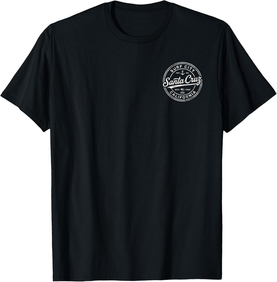 Vintage Santa Cruz Surf City California West Coast. Retro T-Shirt