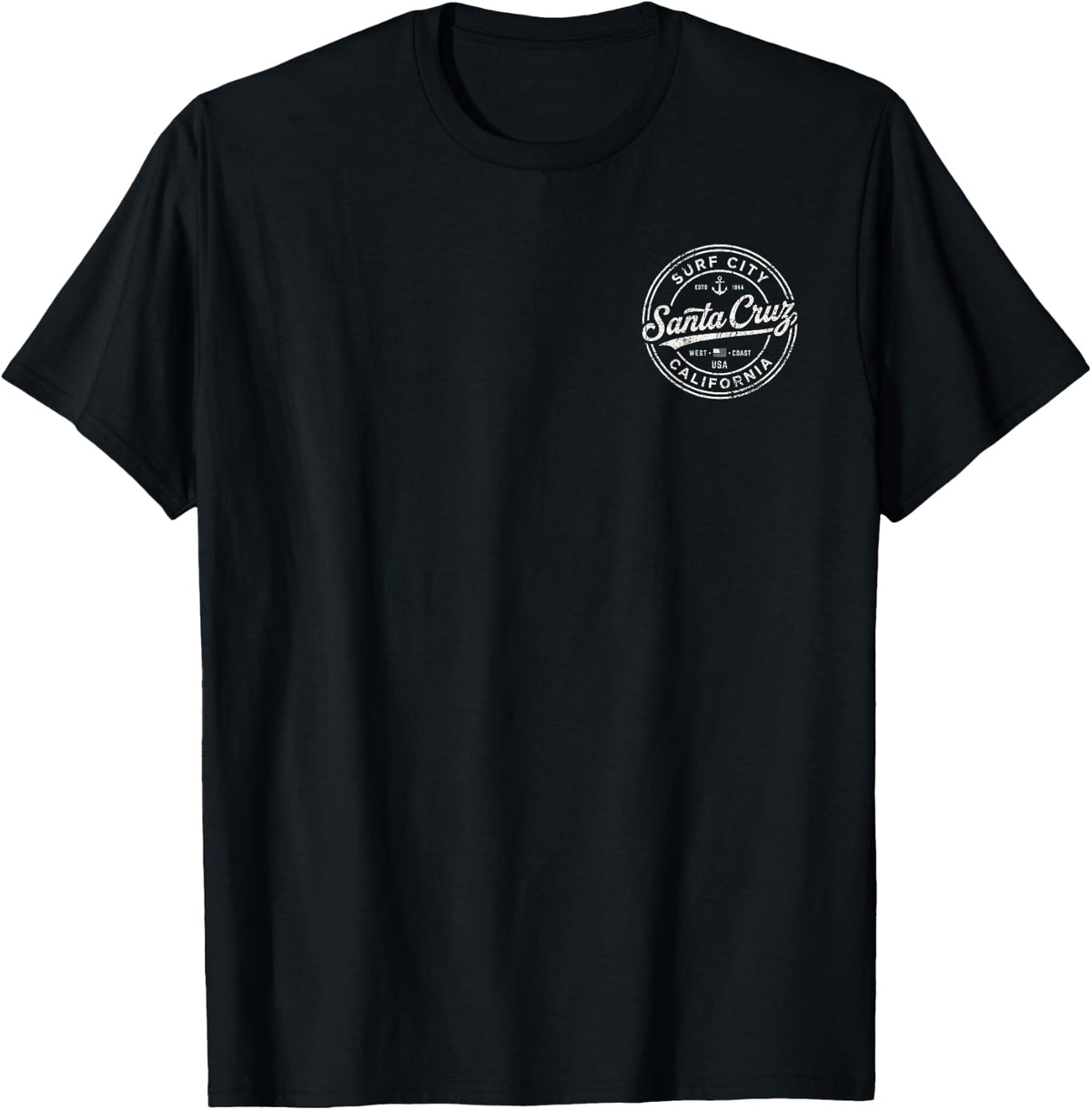 Vintage Santa Cruz Surf City California West Coast. Retro T-Shirt