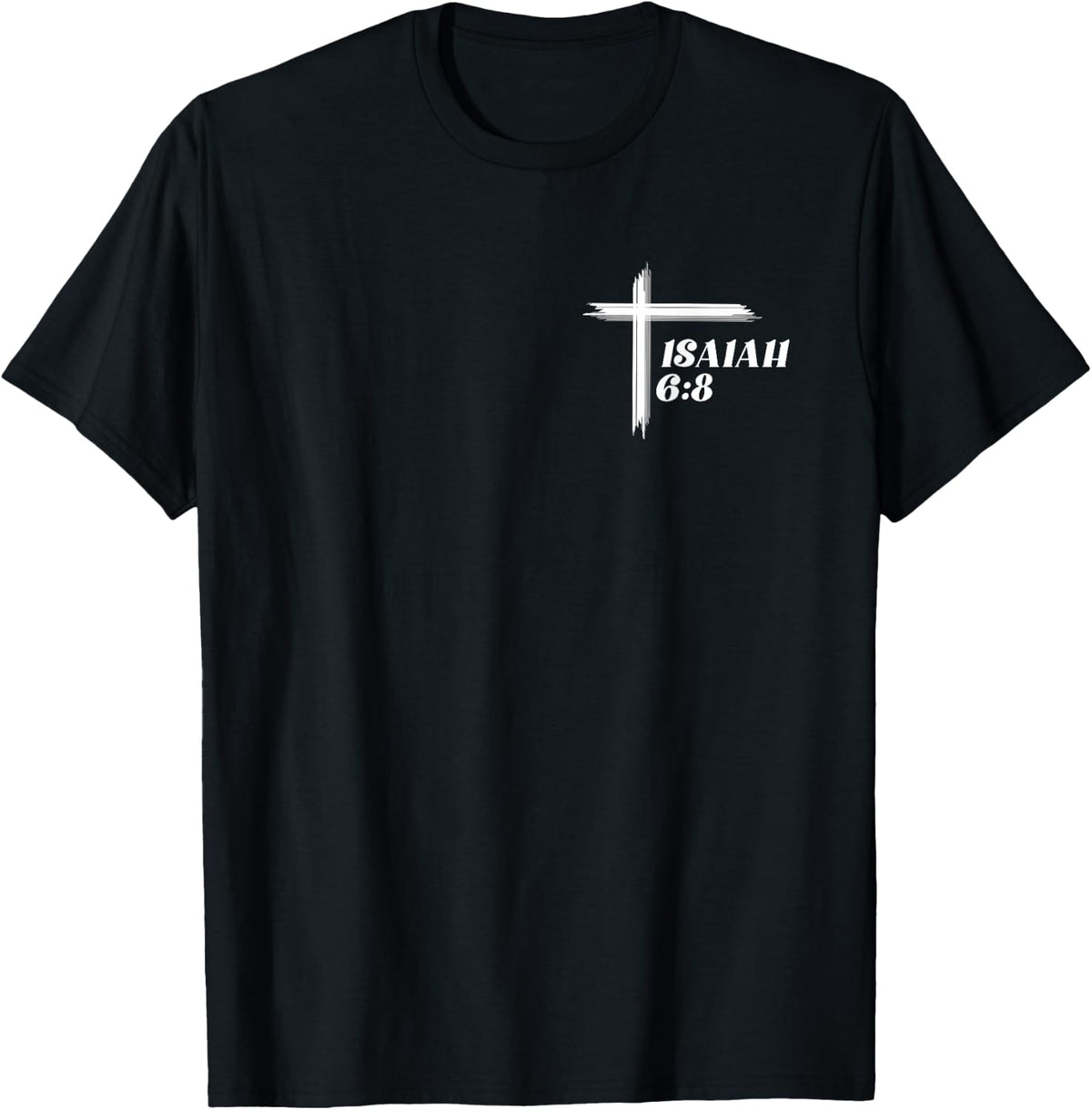 Here am I Send me Christian Cross Print on Front and Back T-Shirt