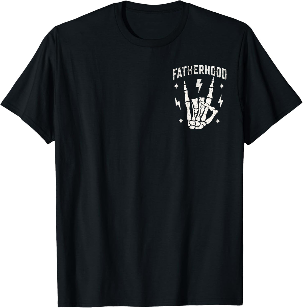 Fatherhood Rock Skeleton Funny Dad Life Fathers Day New Dad T-Shirt