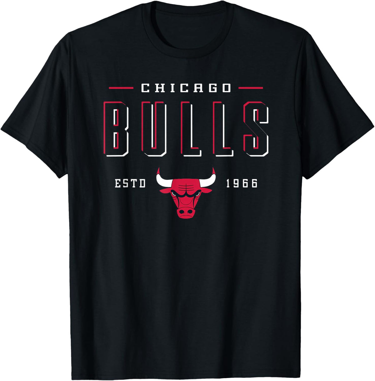 NBA Official Chicago Bulls Negative Space T-Shirt
