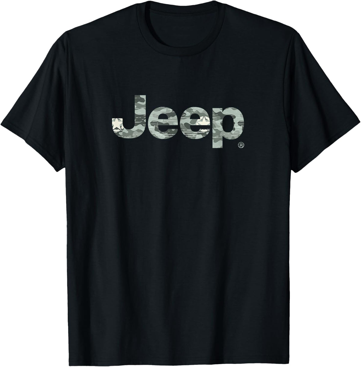 Jeep Iconic Distress Camo Logo - Officially Licensed T-Shirt