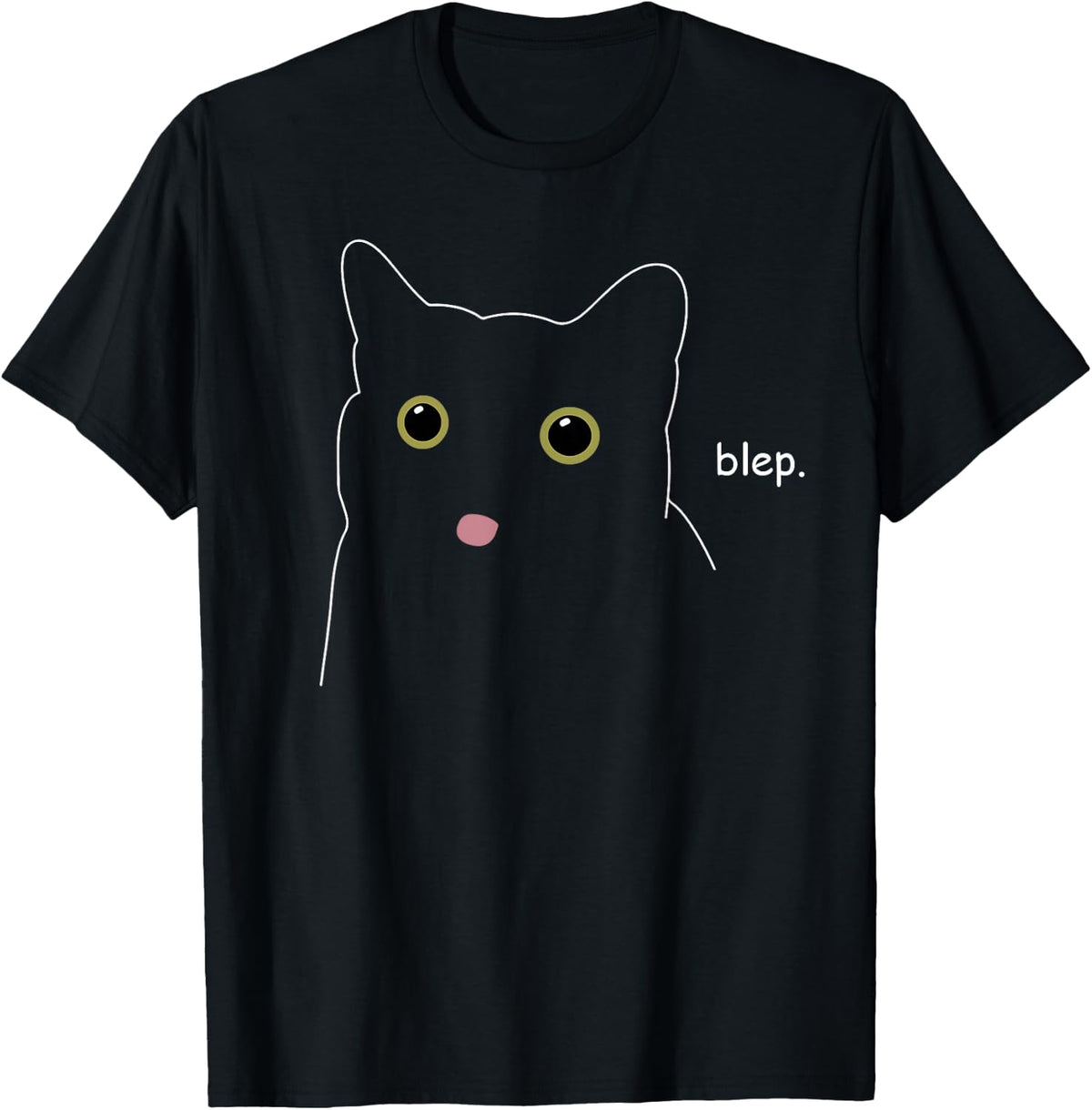 Funny Blep Blep Cute Cat Animals Shirt Black Cat Tee T-Shirt