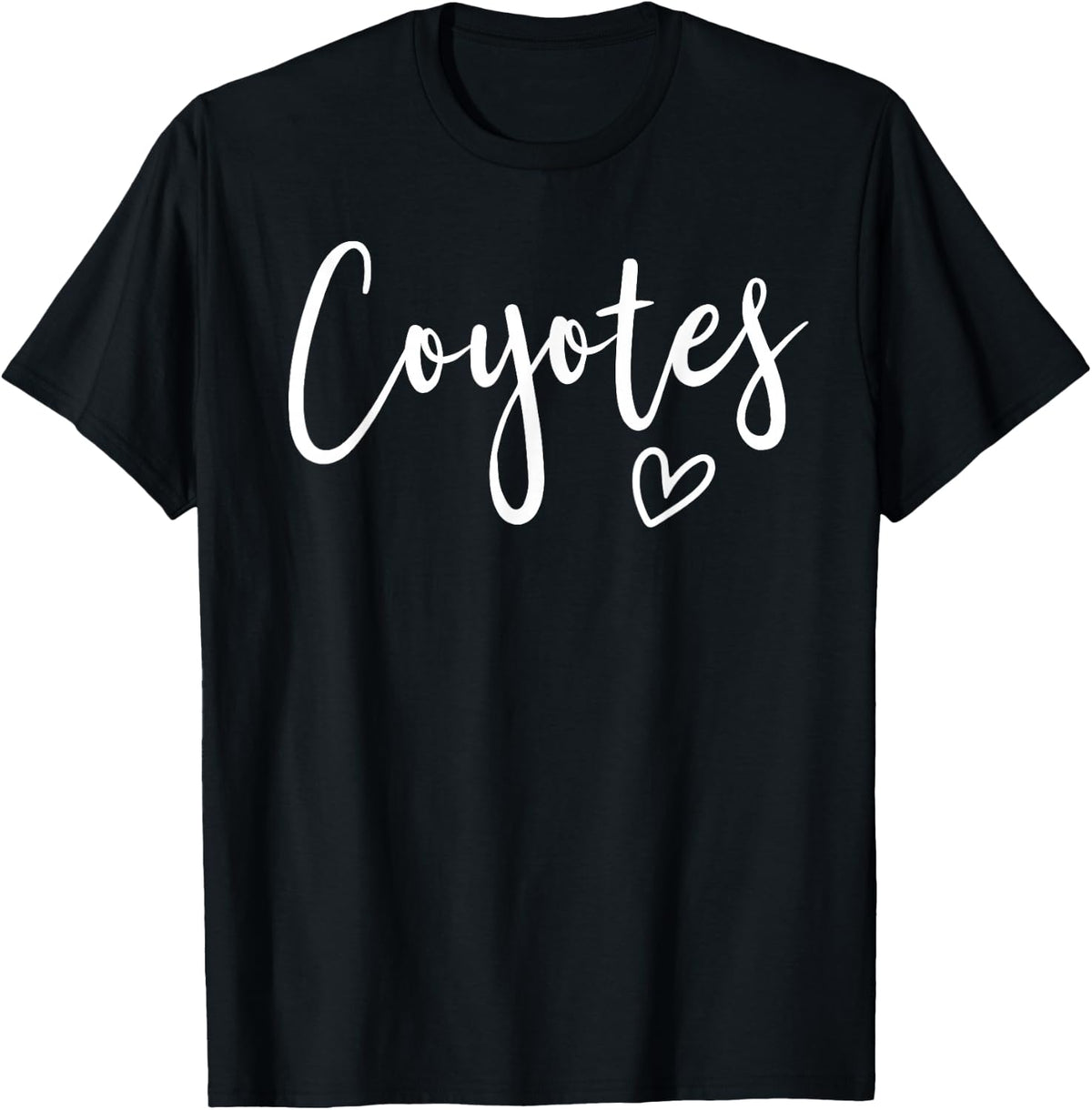 Women's Coyotes High School Mascot Sports Team T Shirts Tees with Heart