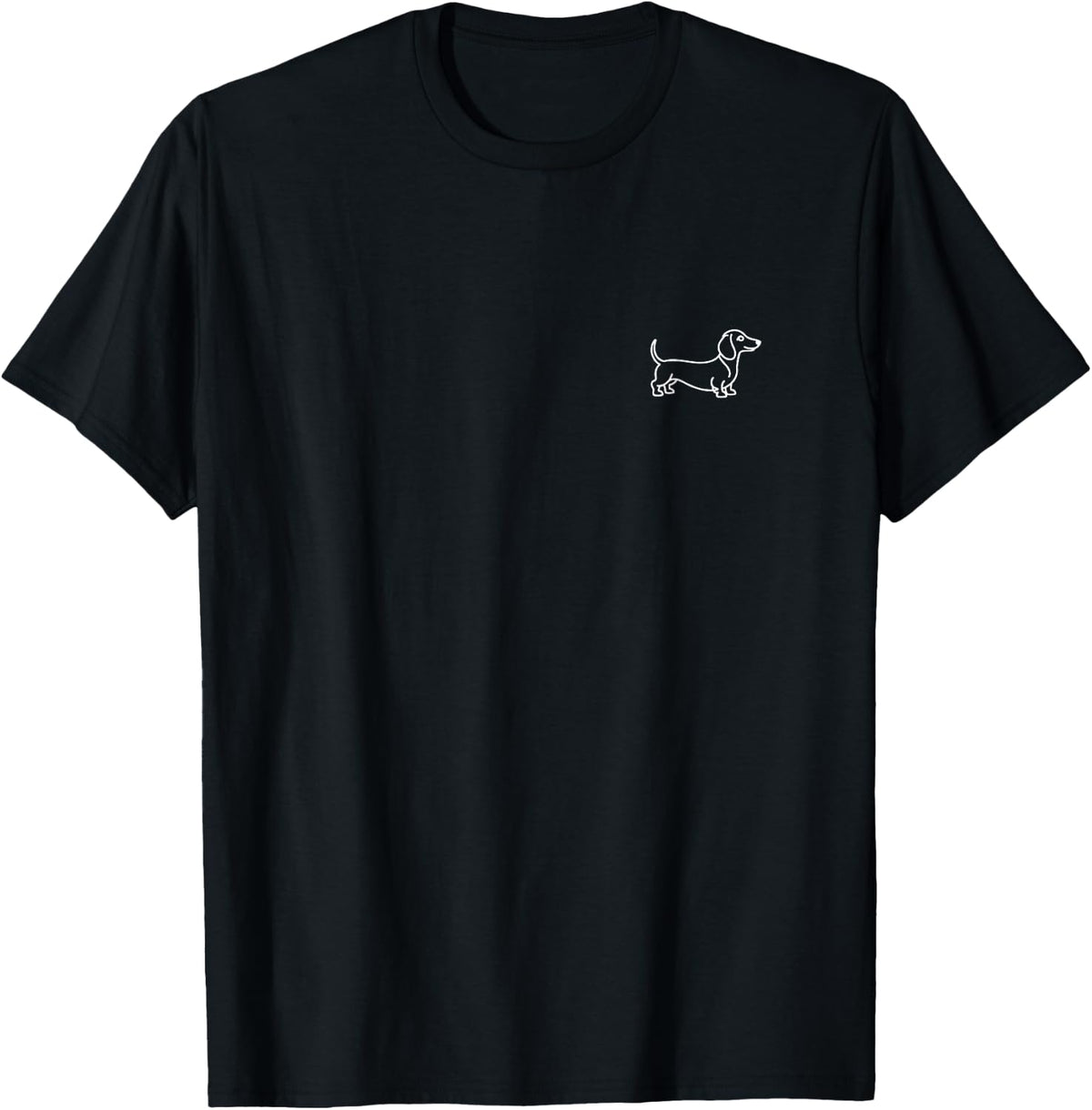 Dachshund Wiener Dog Minimalist Badge Patch Line Art T-Shirt