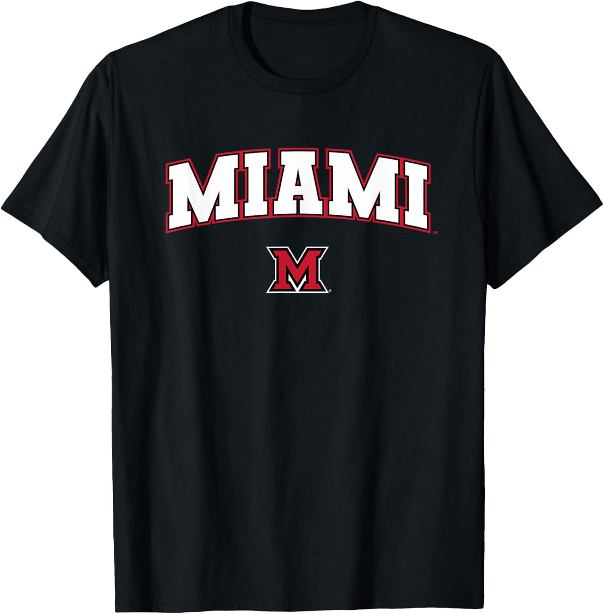 Miami University Ohio Redhawks Arch Logo T Shirts for Men and Women Graphic Tees