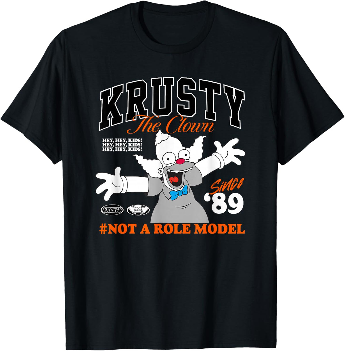 The Simpsons Krusty The Clown Not A Role Model Retro T-Shirt