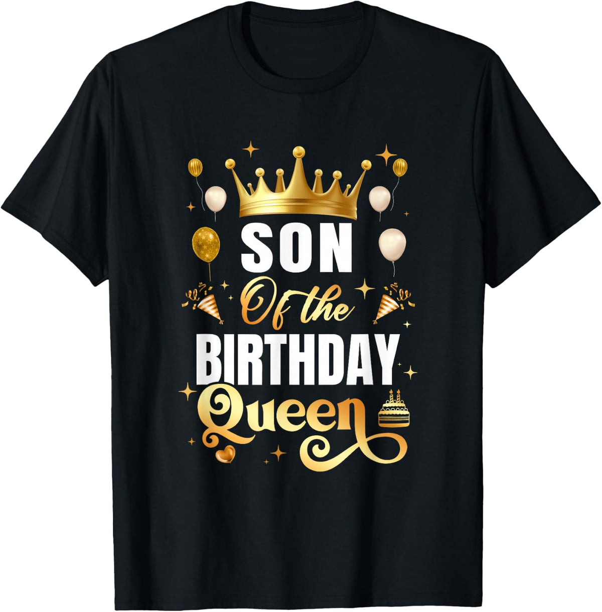 Son of The Birthday Queen Funny Matching Birthday Party T-Shirt