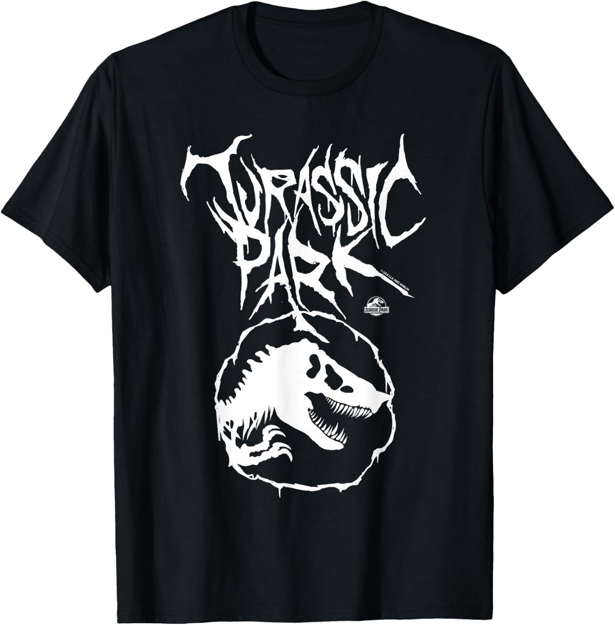 Jurassic Park Metal Band Style Graphic T-Shirt
