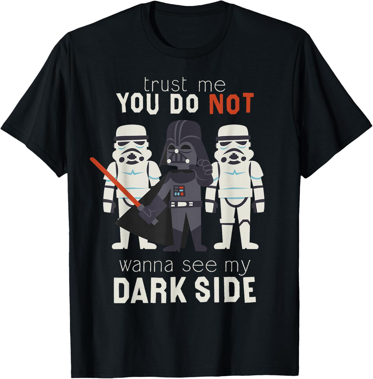 Star Wars A New Hope Darth Vader Dark Side Cartoon T-Shirt