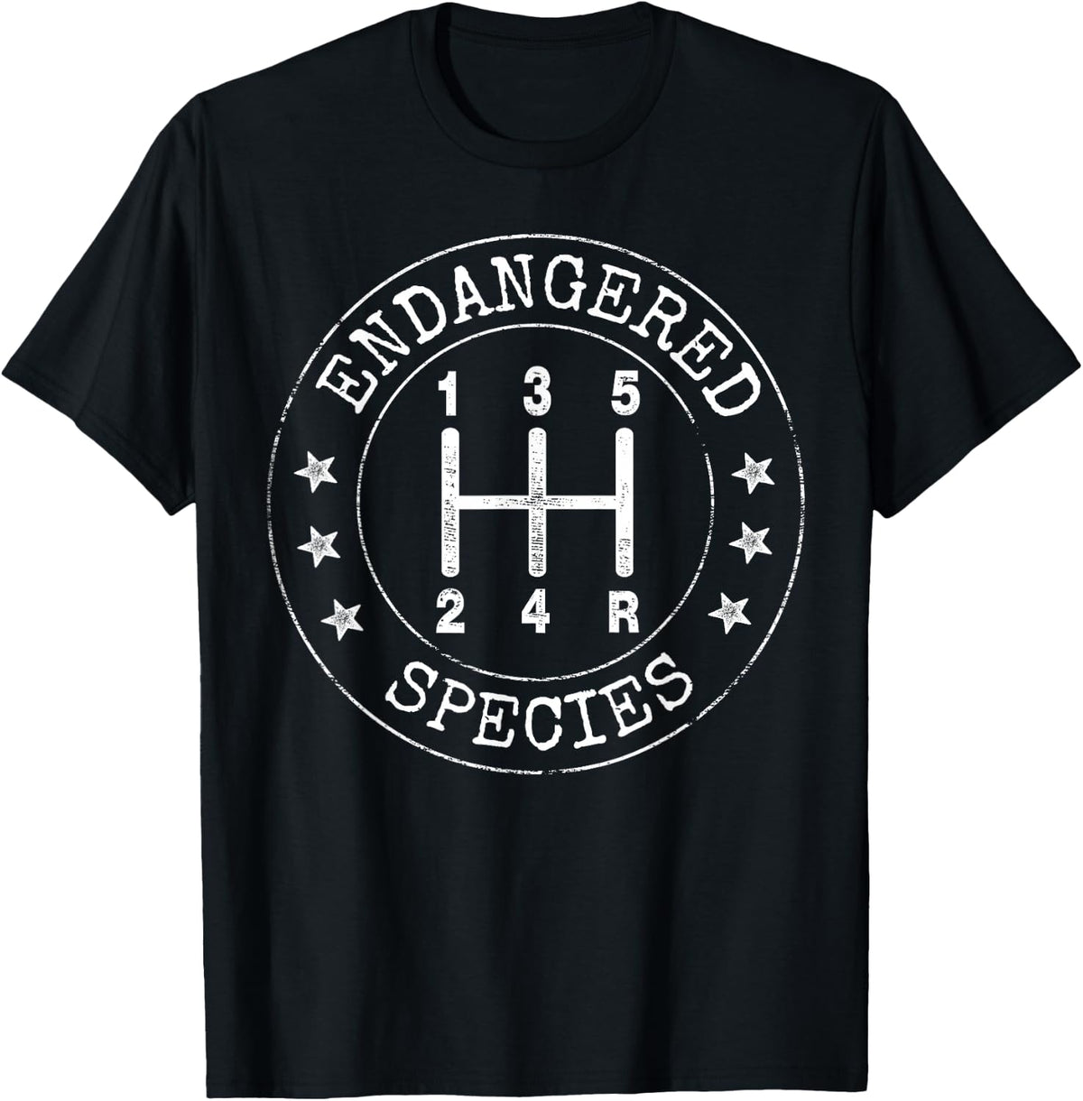 Endangered Species Manual Transmission Stick Shift Car Guy T-Shirt