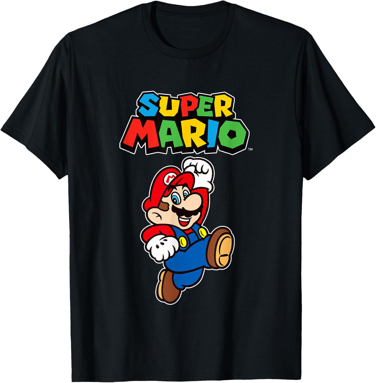 Super Mario Big Jump Classic Character Portrait T-Shirt