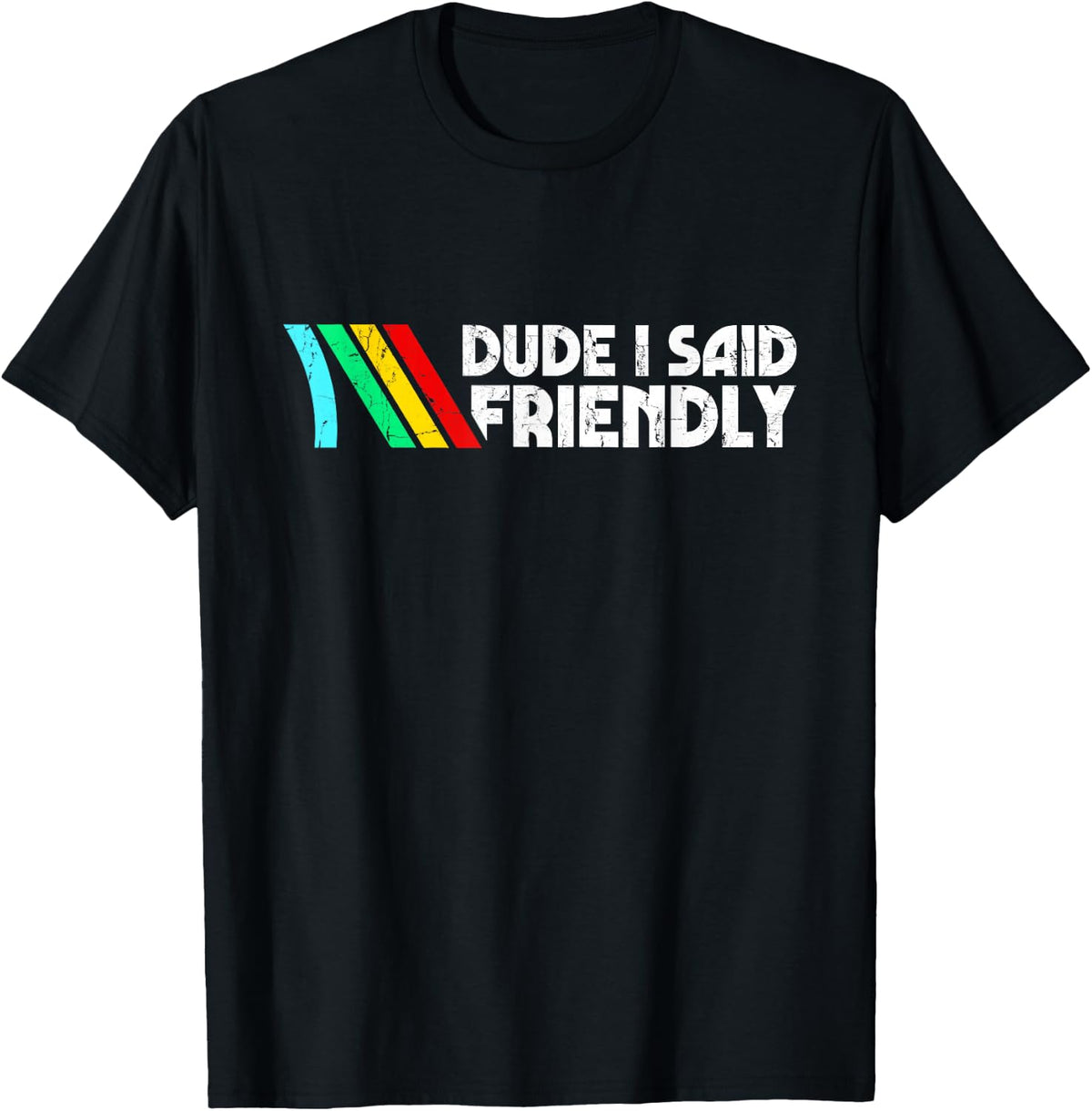 Dude I Said Friendly, Game Lover, Vintage Quotes T-Shirt