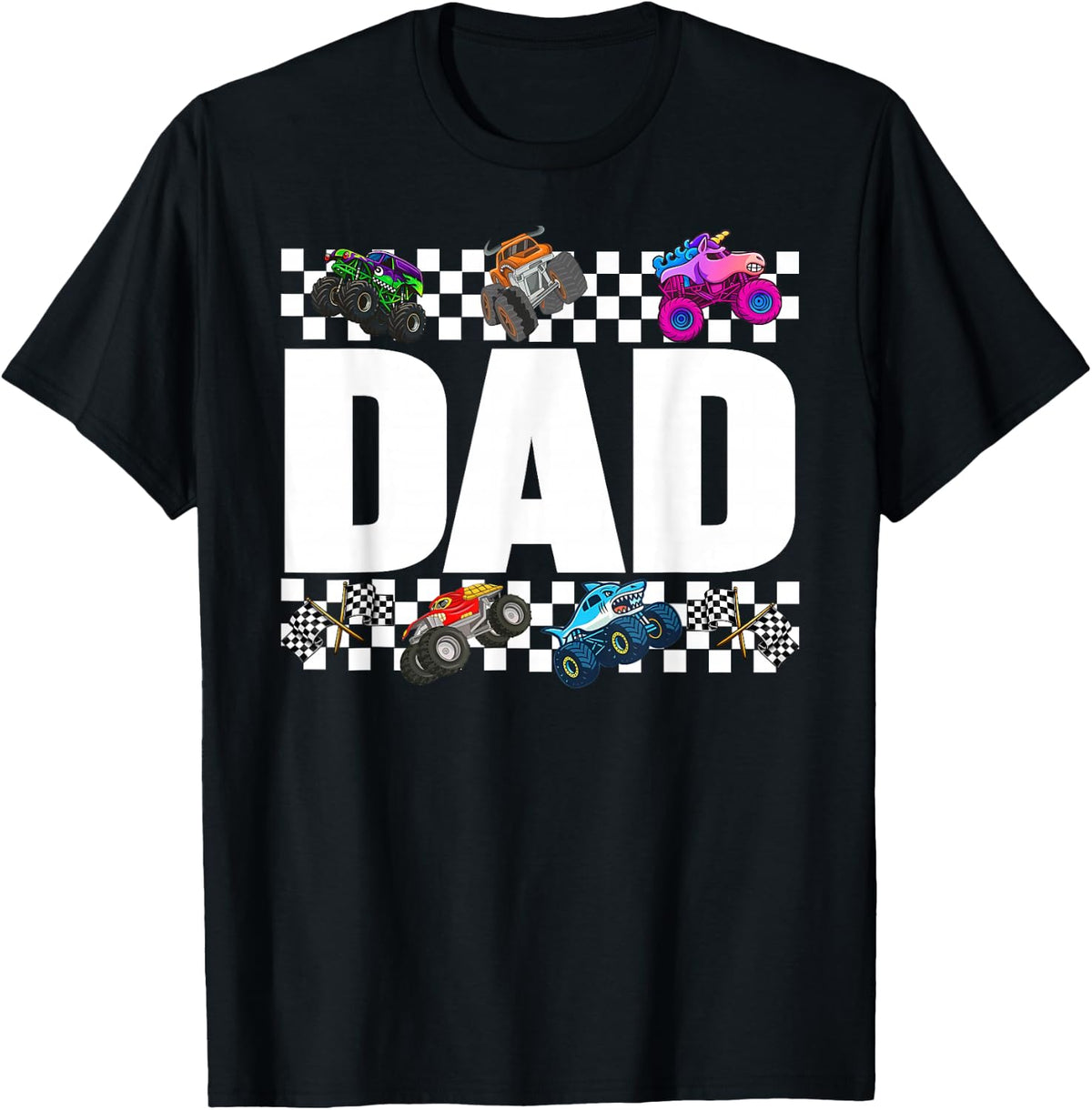 Dad Monster Truck Family Crew Birthday Matching Men Dad T-Shirt