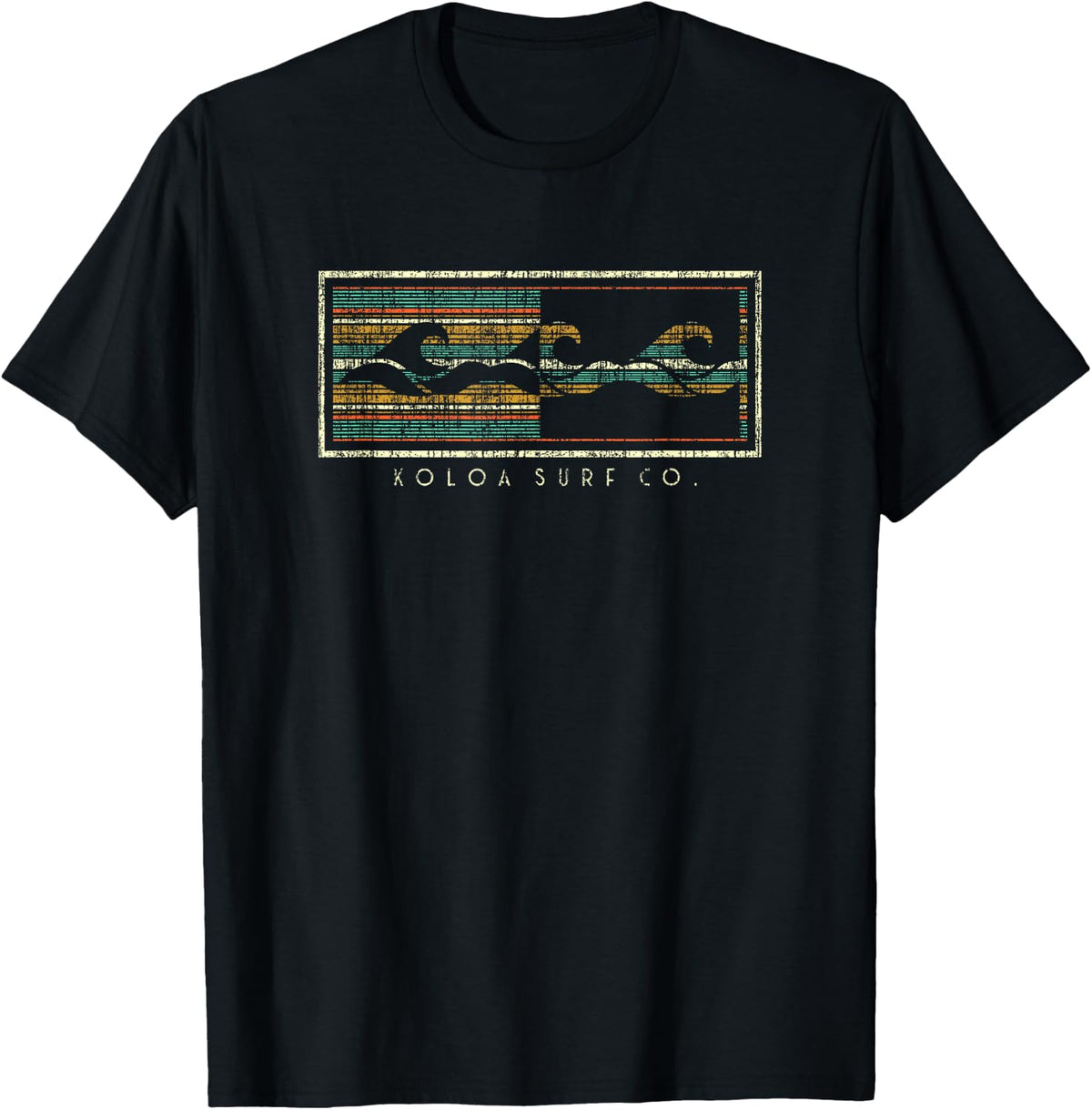 Koloa Surf Mens Three Waves Logo Lightweight, Graphic T-Shirt